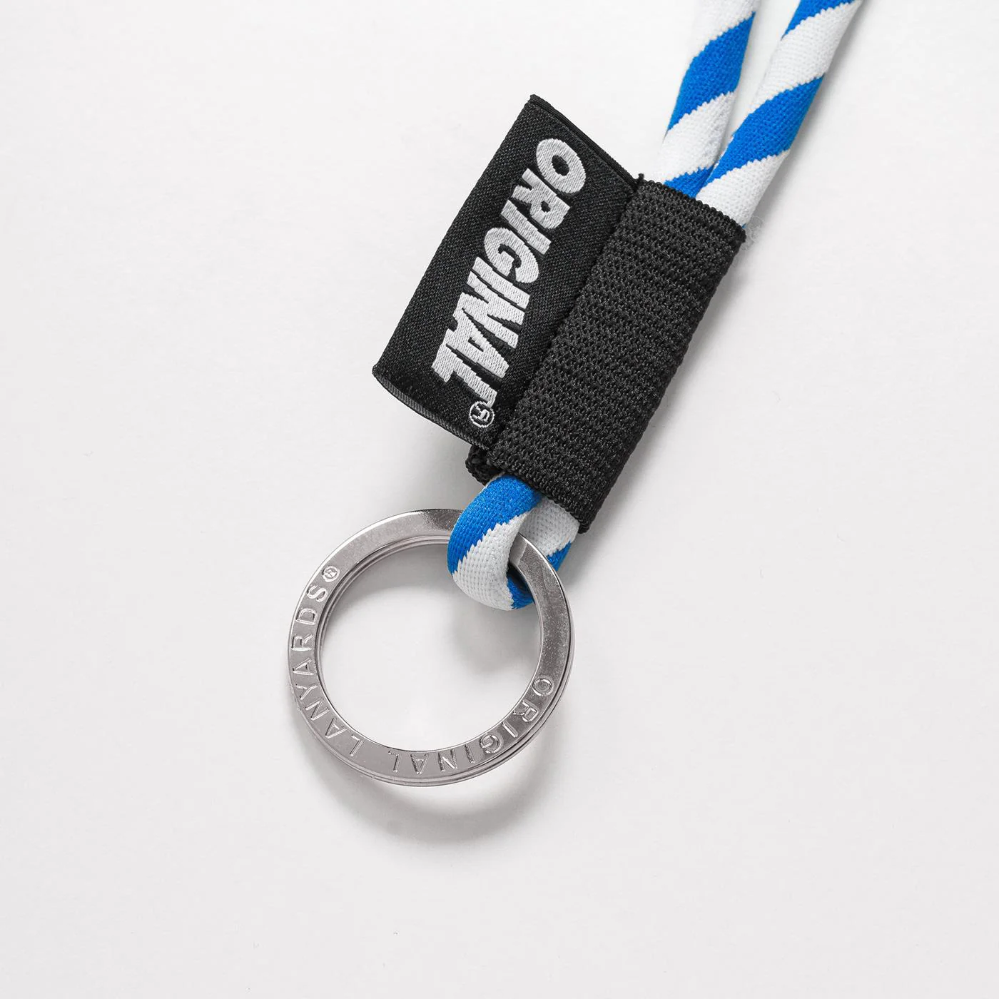 Original Lanyards Classic Tube Long White/Royal Blue - Image 2