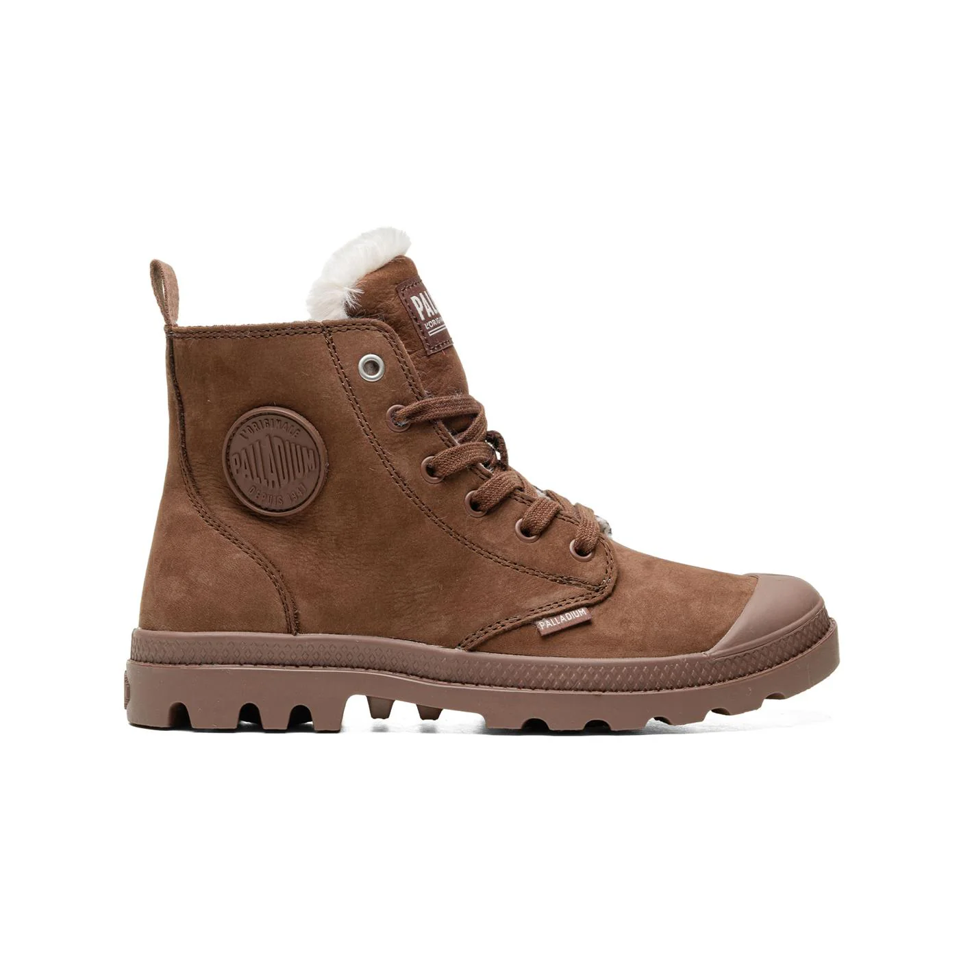 Palladium Pampa Hi Zip Wool Pine Bark