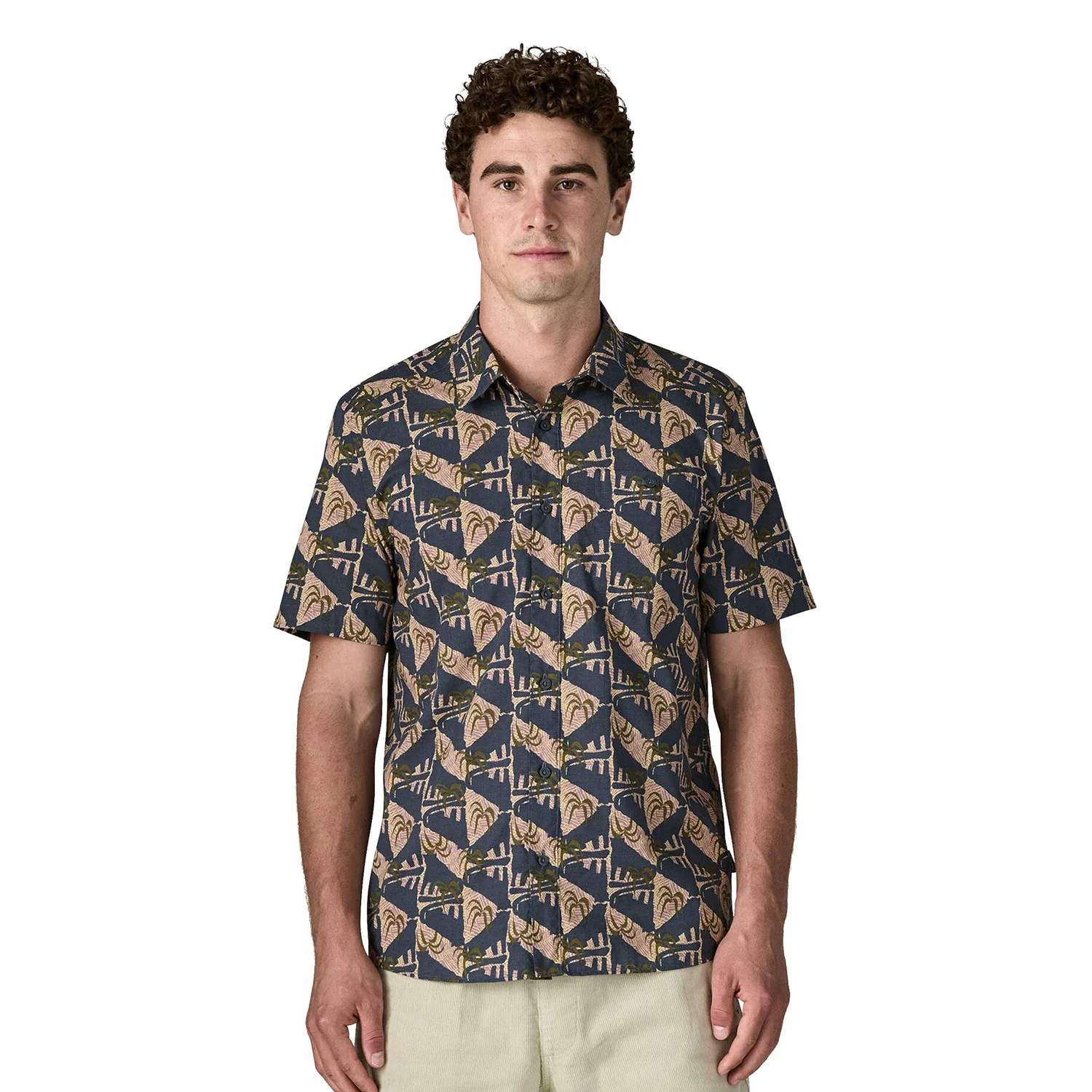 Patagonia Go To Shirt Jaguar Geo: Dolomite Blue