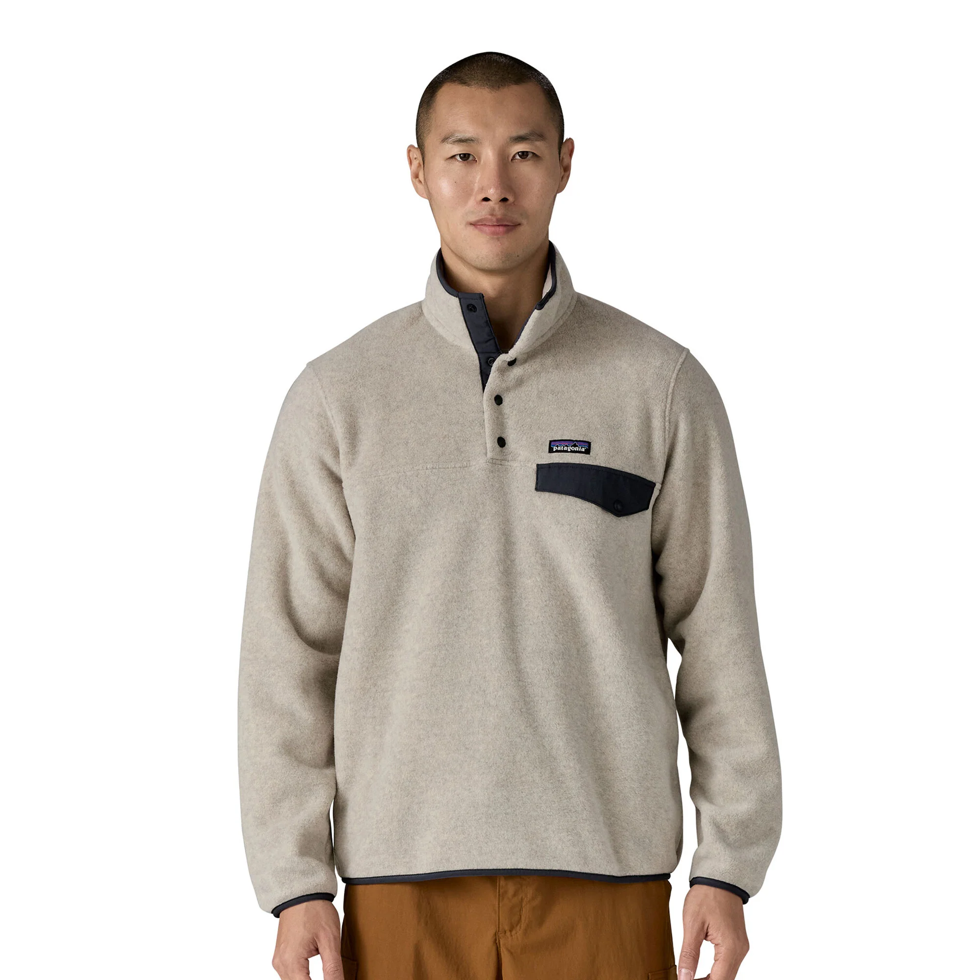 Patagonia LW Synch Snap-T P/O Oatmeal Heather/Smolder Blue