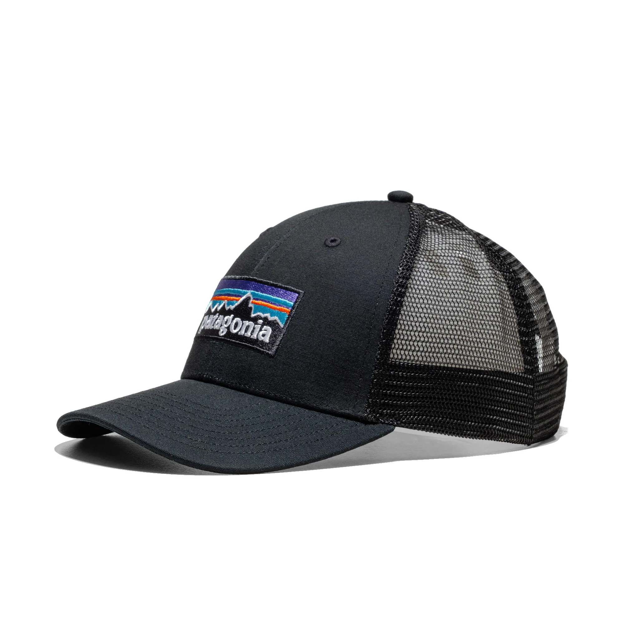 Patagonia P-6 Logo LoPro Trucker Hat Black - Image 2