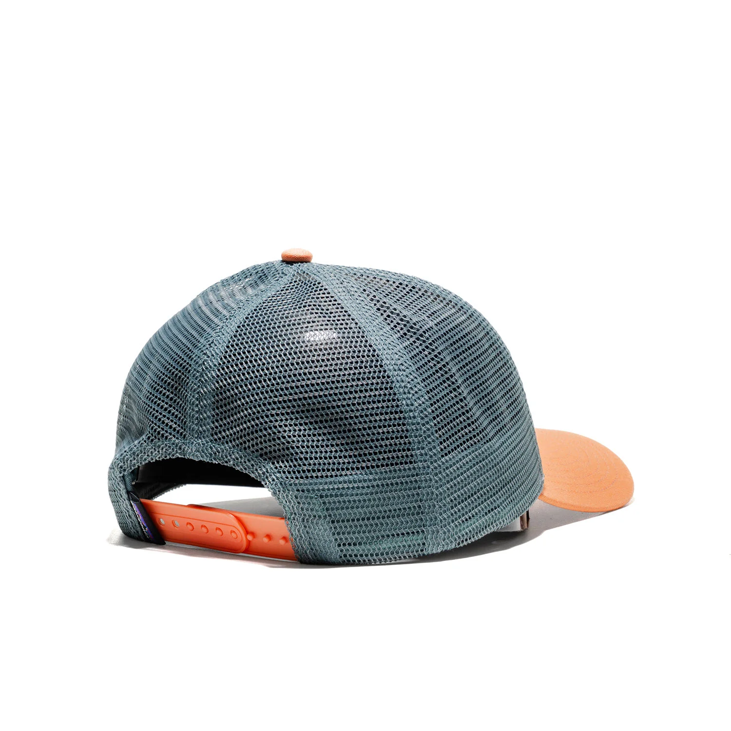 Patagonia P-6 Logo LoPro Trucker Hat White w/Peach Sherbet - Image 3