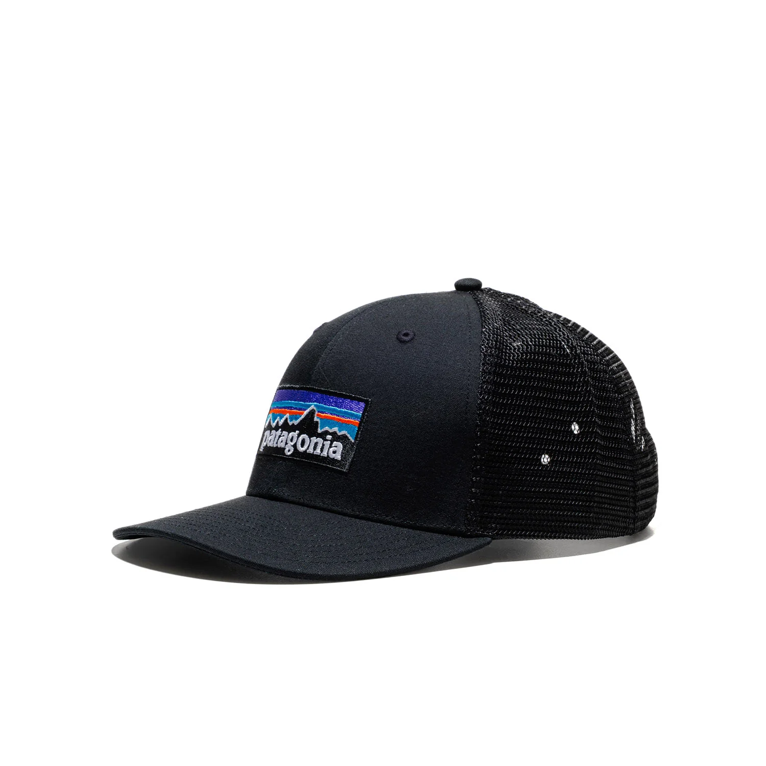 Patagonia P-6 Logo Trucker Hat Black - Image 2