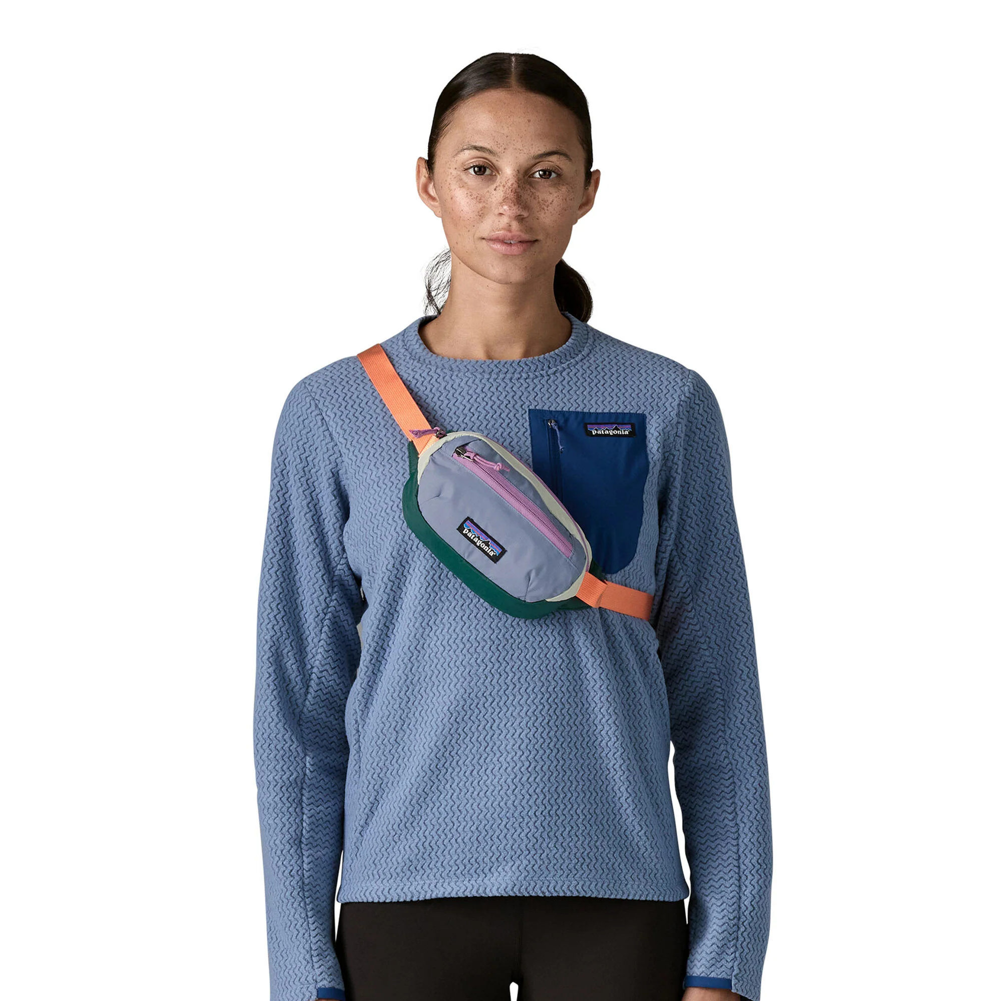 Patagonia Terravia Mini-Hip Pack Patchwork: Barnacle Blue - Image 3