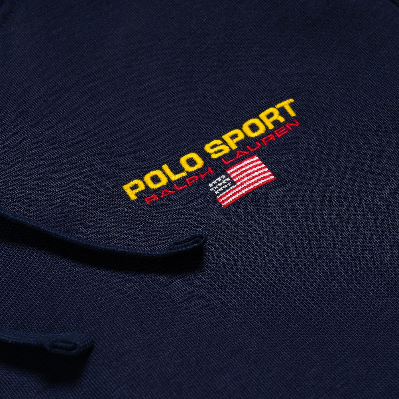 Polo Ralph Lauren Polo Sport Neon Fleece Hoodie Cruise Navy - Image 2
