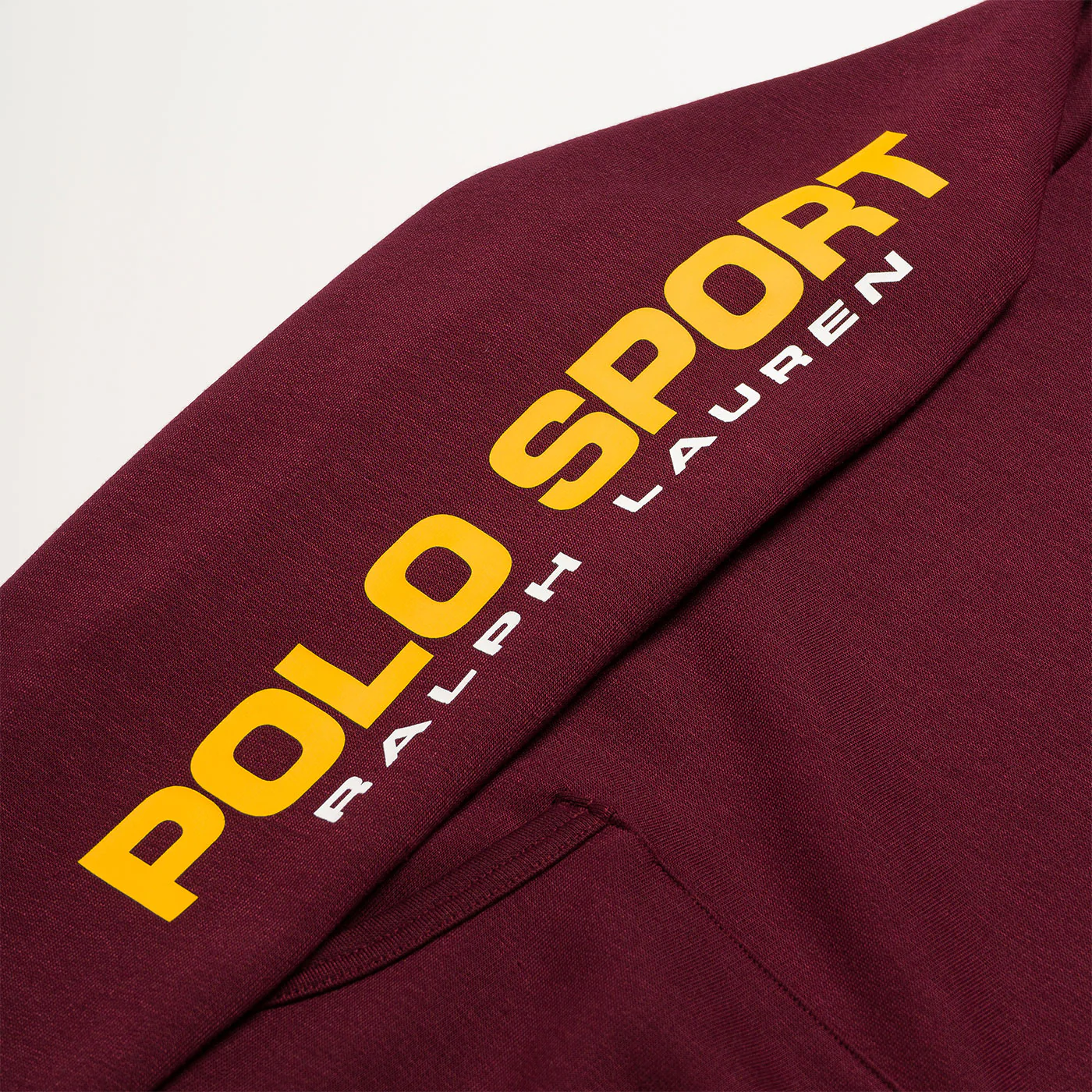 Polo Ralph Lauren Polo Sport Neon Fleece Hoodie Wine - Image 3