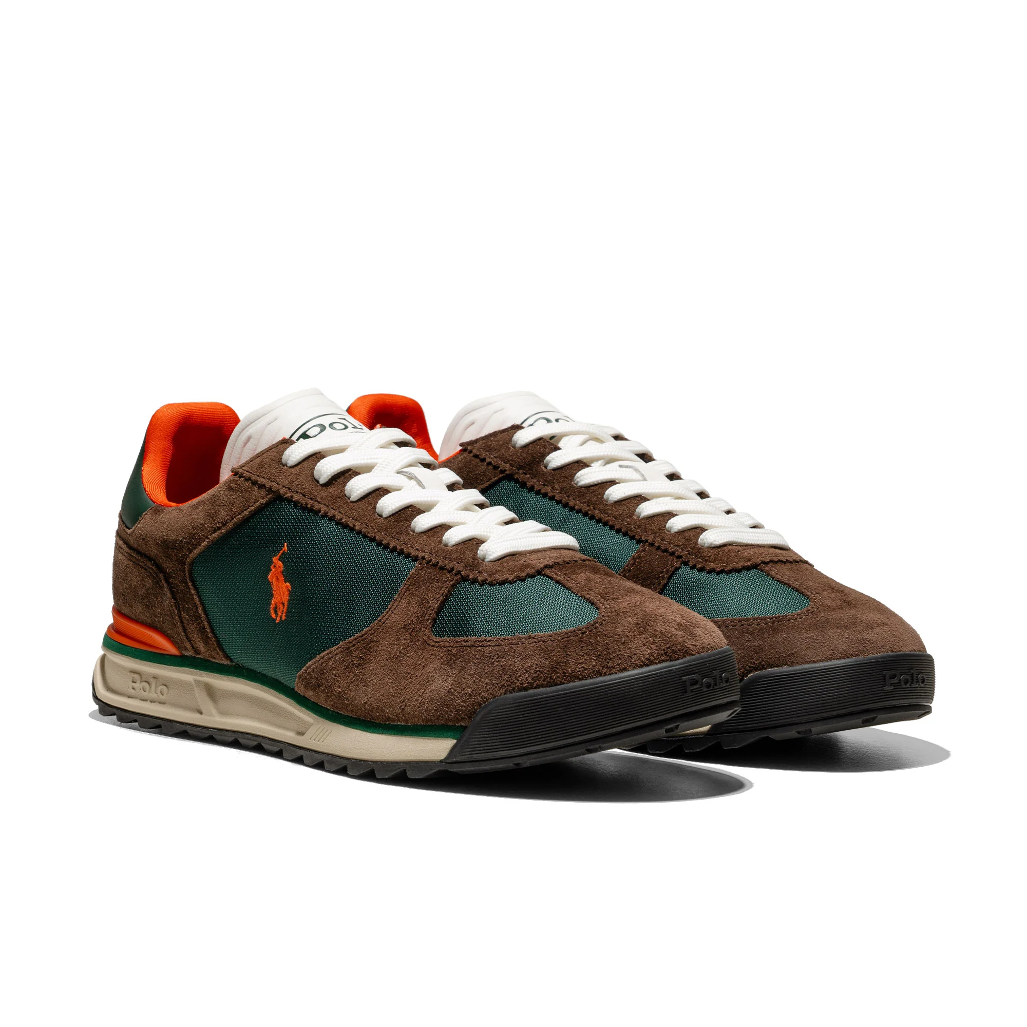 Polo Ralph Lauren Varick Chocolate Brown/Forest/Orange - Image 2