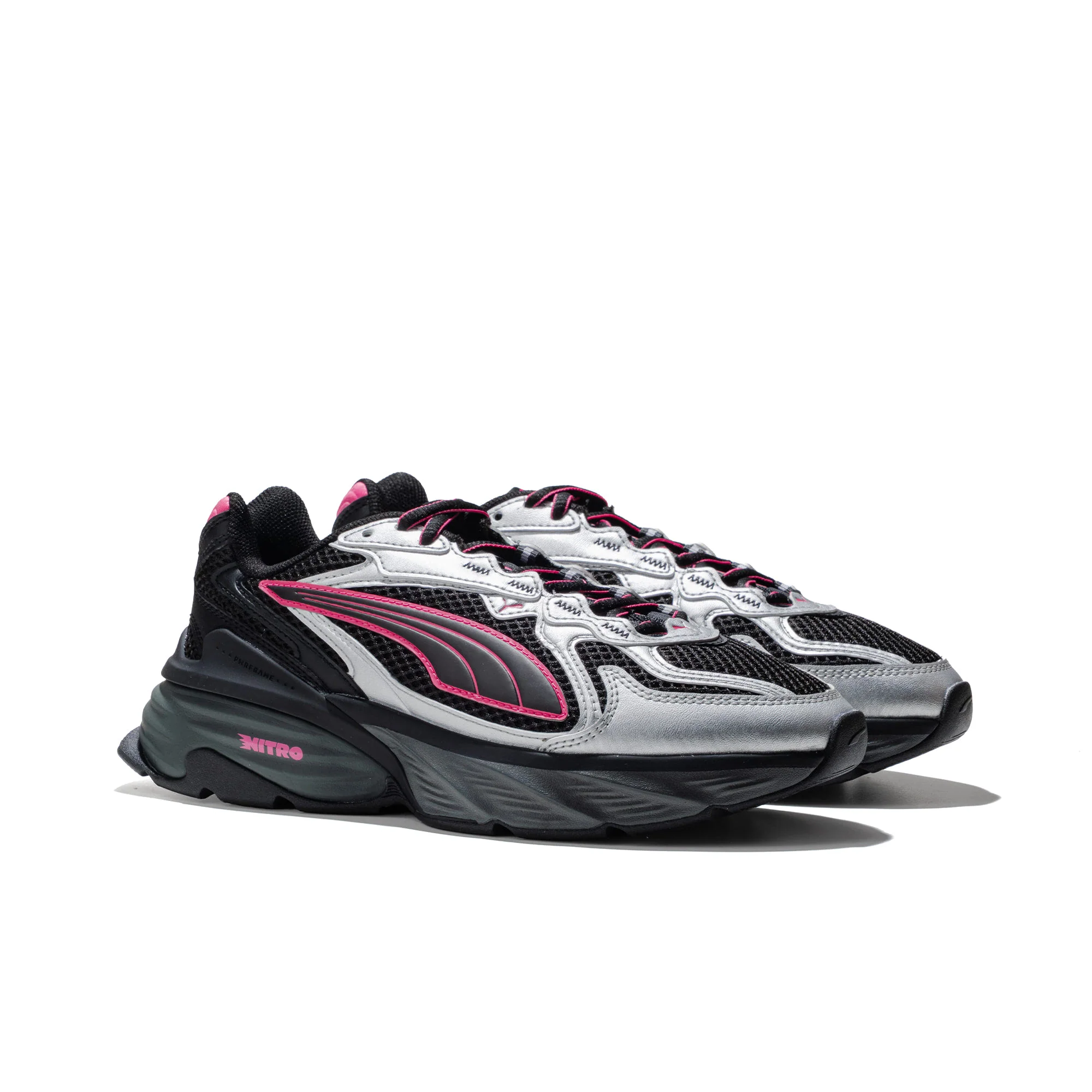 Puma Fade Nitro LS Puma Silver/Puma Black-Strawberry Burst - Image 3