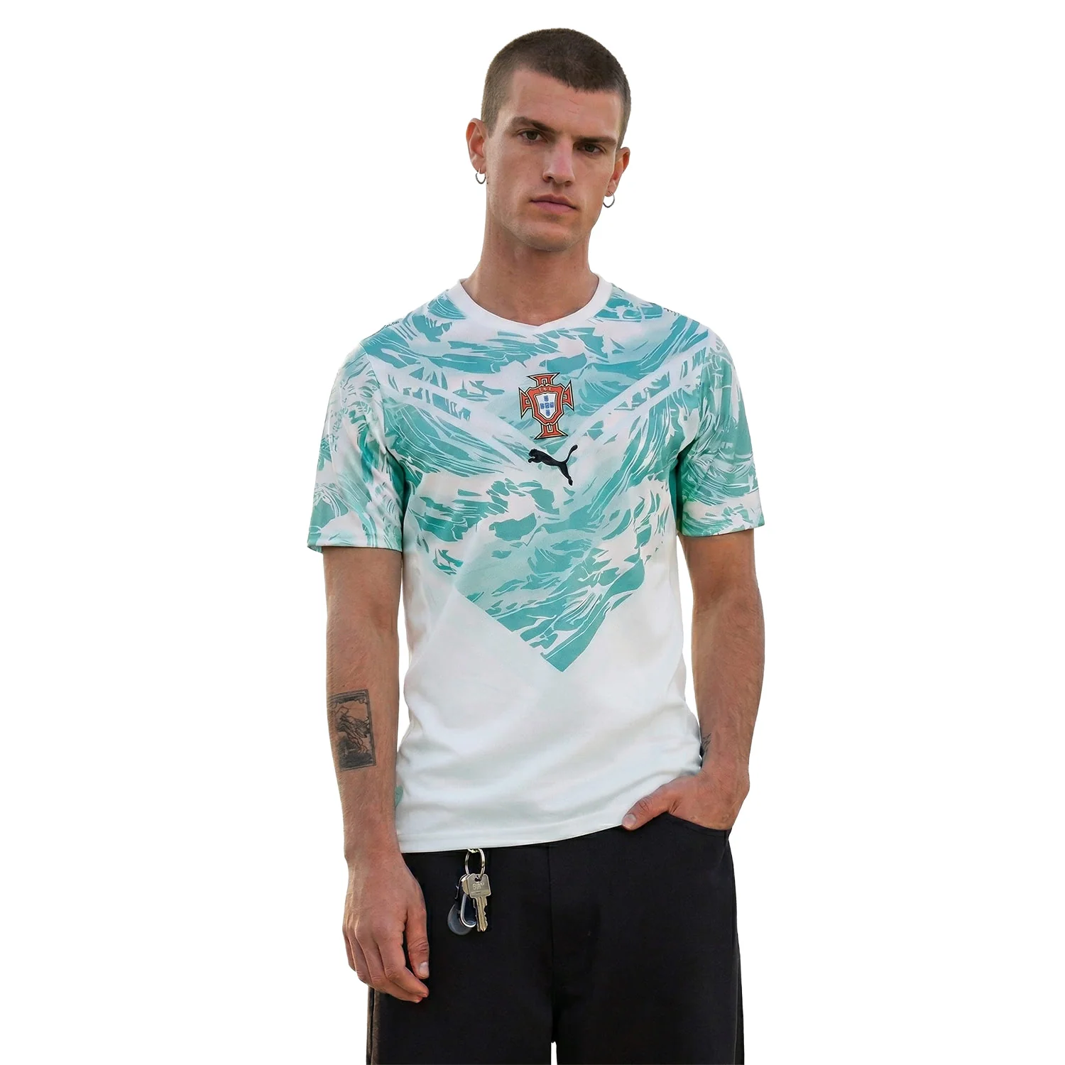 Puma FPF Away Jersey Replica Puma White/Green Lagoon
