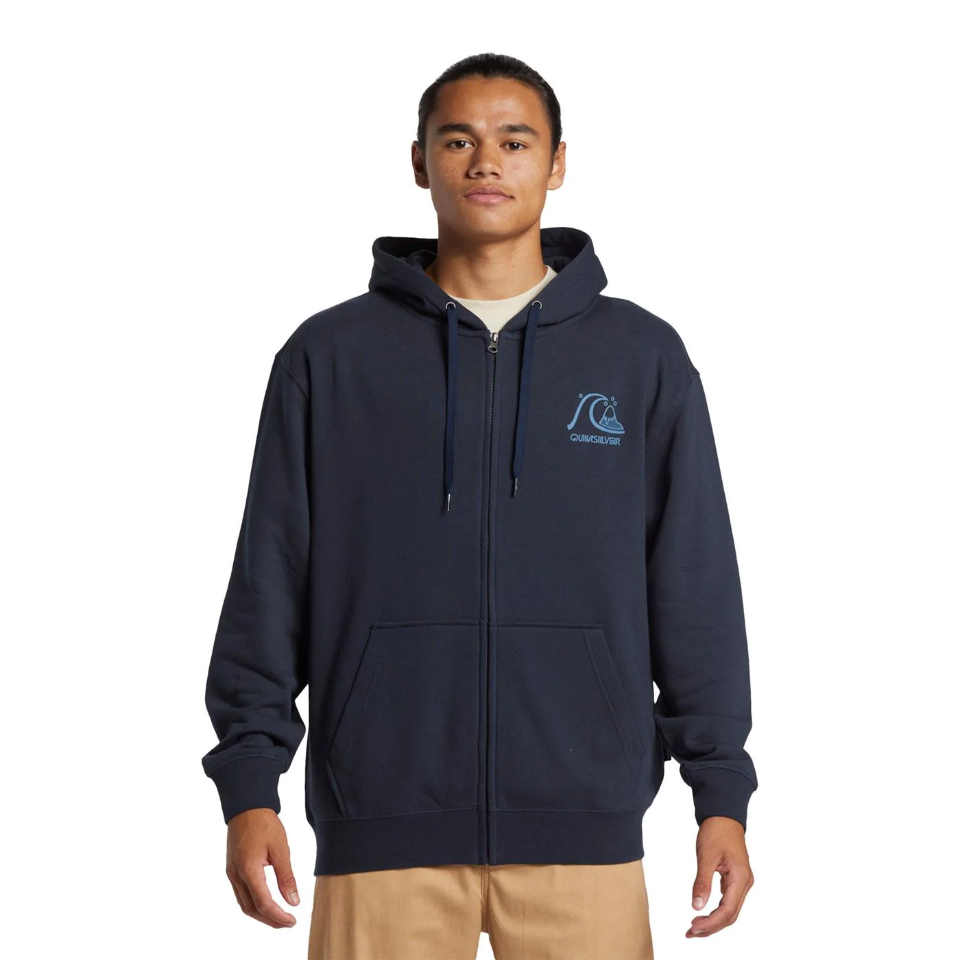 Quiksilver Graphic Zip Hoodie Dark Navy