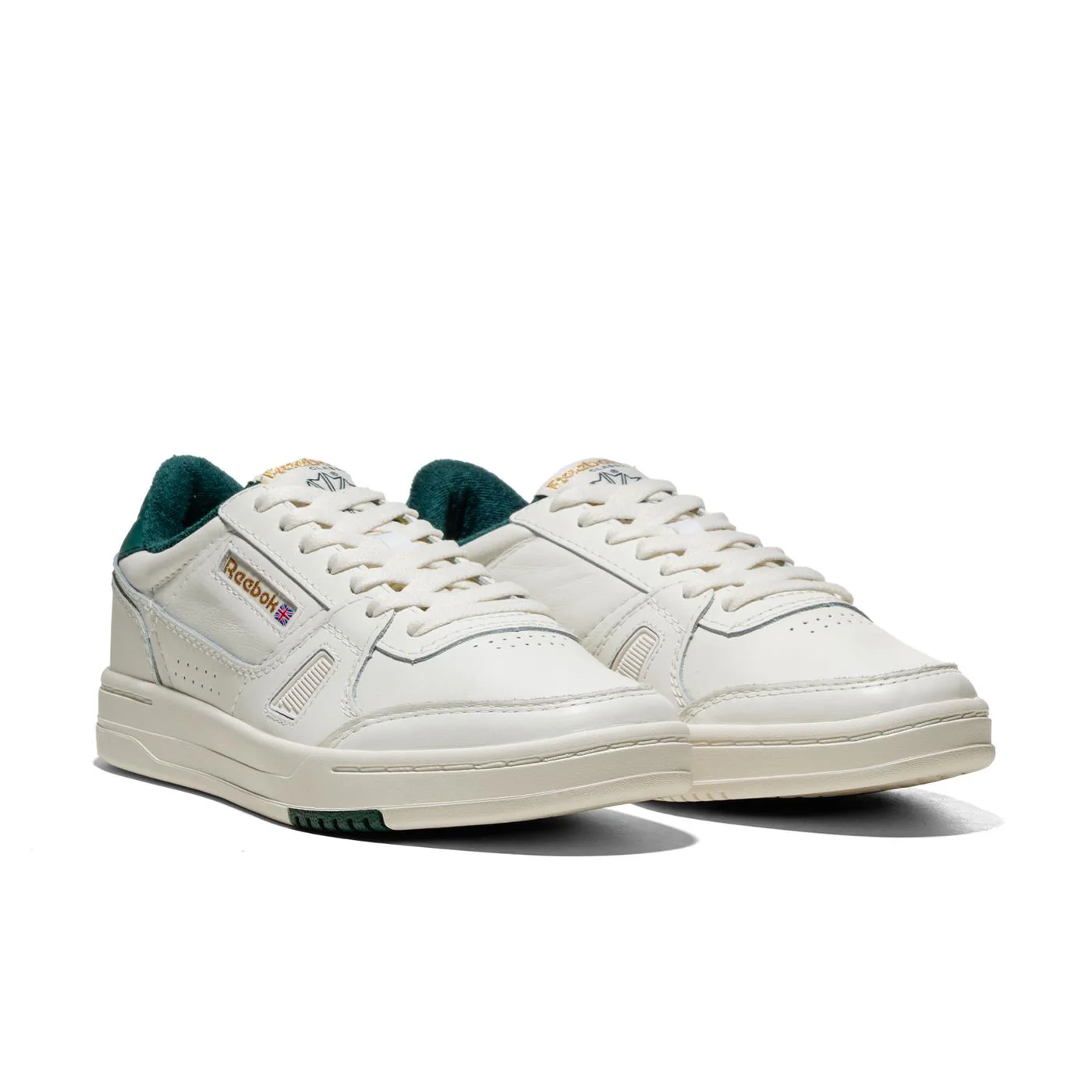 Reebok LT Court Chalk/Vintage Chalk/Collegiate Green - Image 3