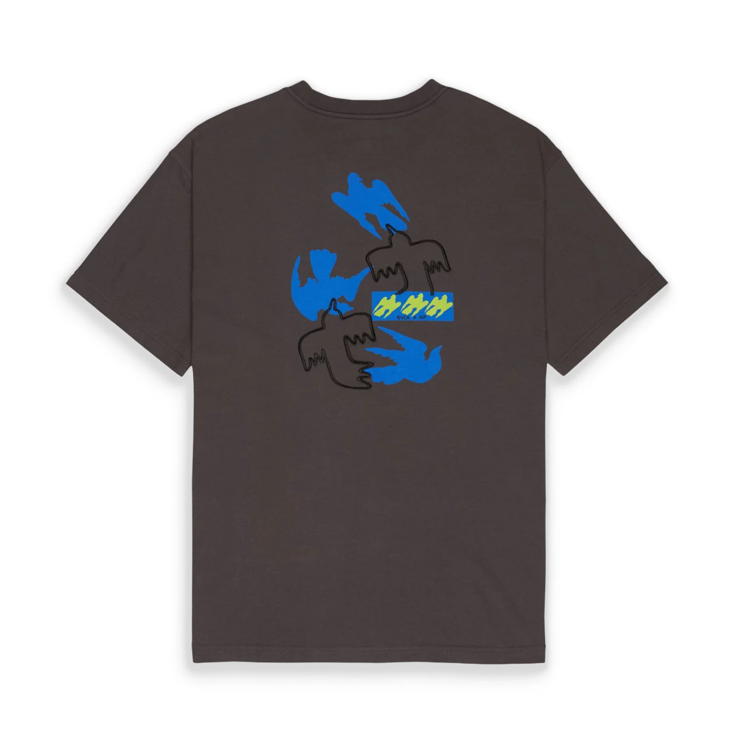 RVCA Antonia Figueiredo Birds T-Shirt Garage Blue - Image 2