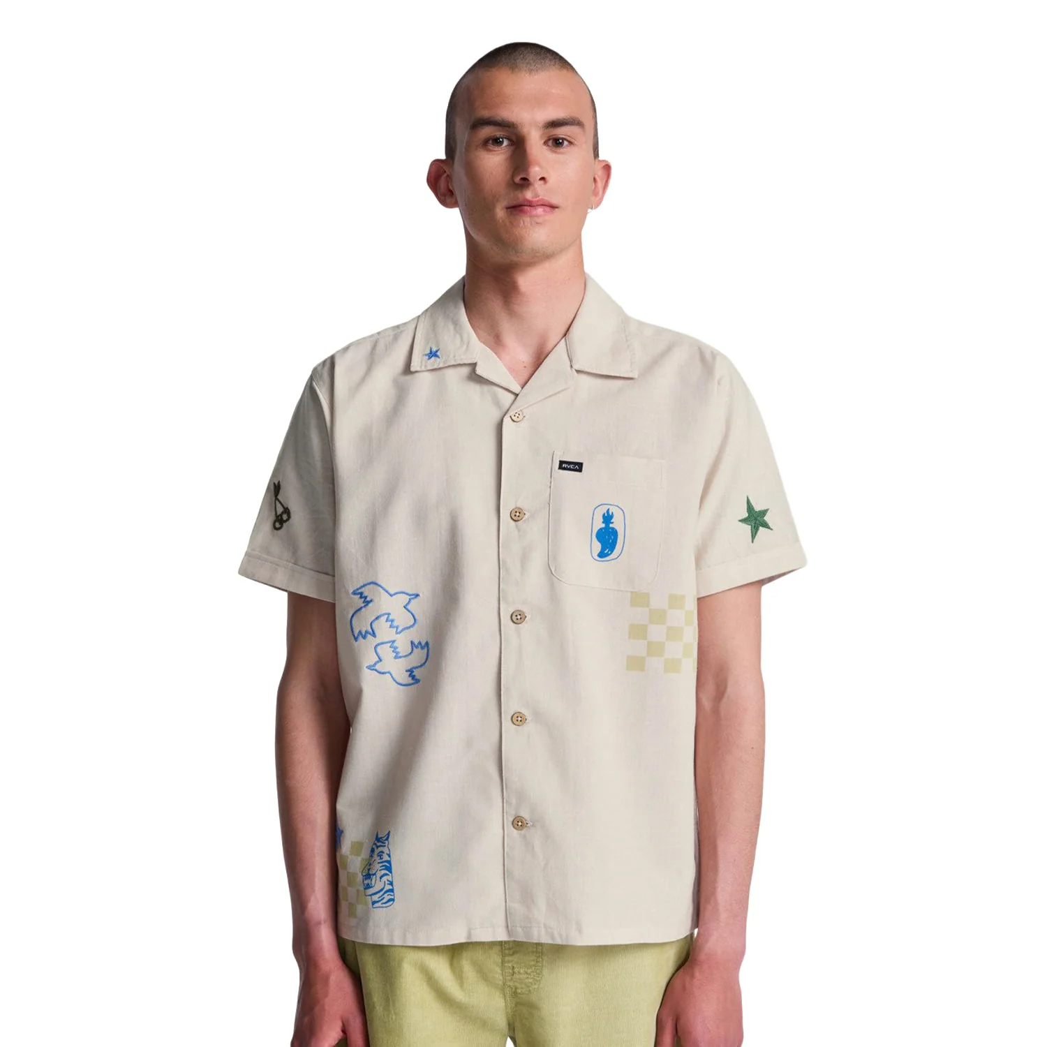 RVCA Antonia Figueiredo Elements SS Shirt Moonbeam