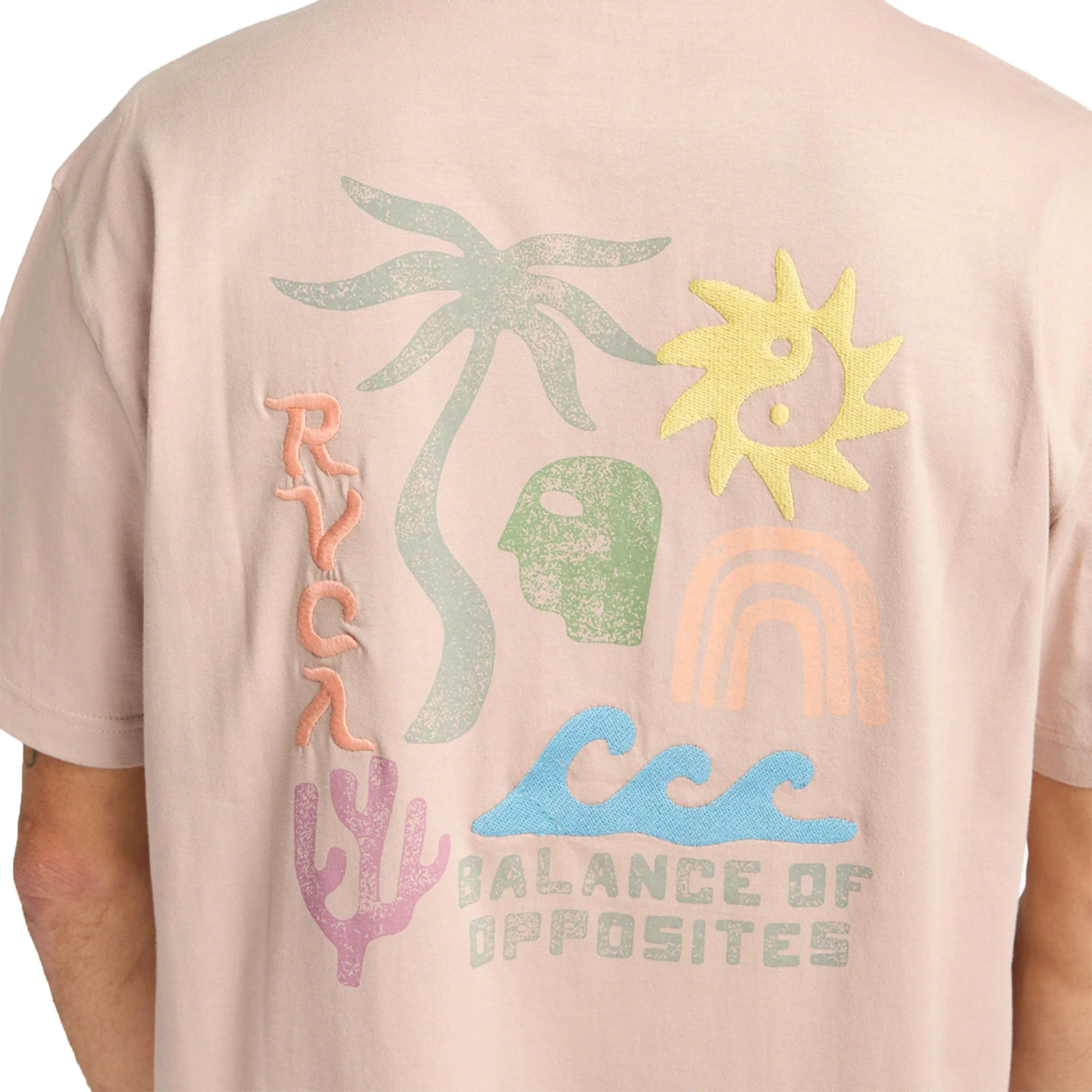 RVCA Deep Think T-Shirt Pale Mauve - Image 3