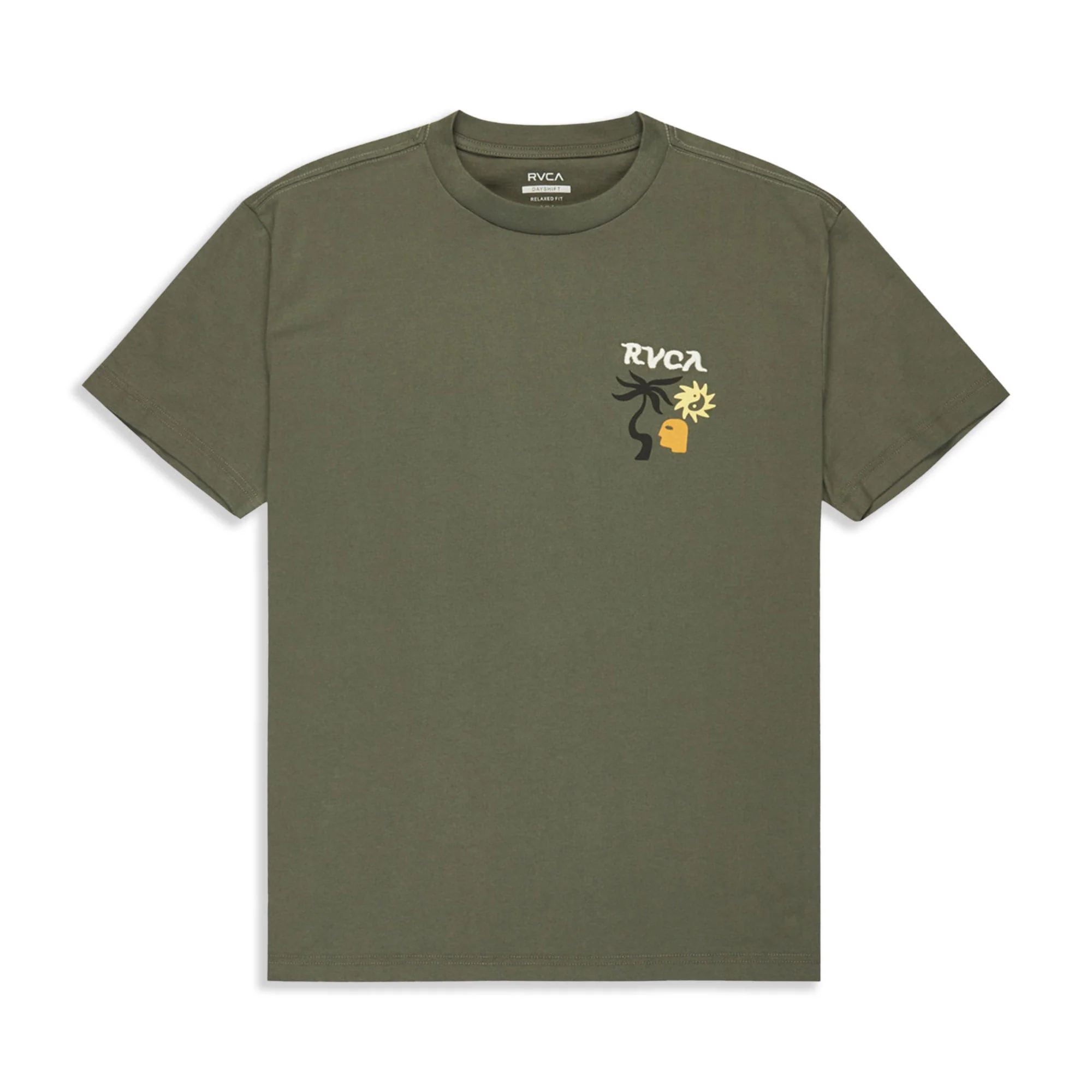 RVCA Deep Think T-Shirt Sage Leaf - Image 2