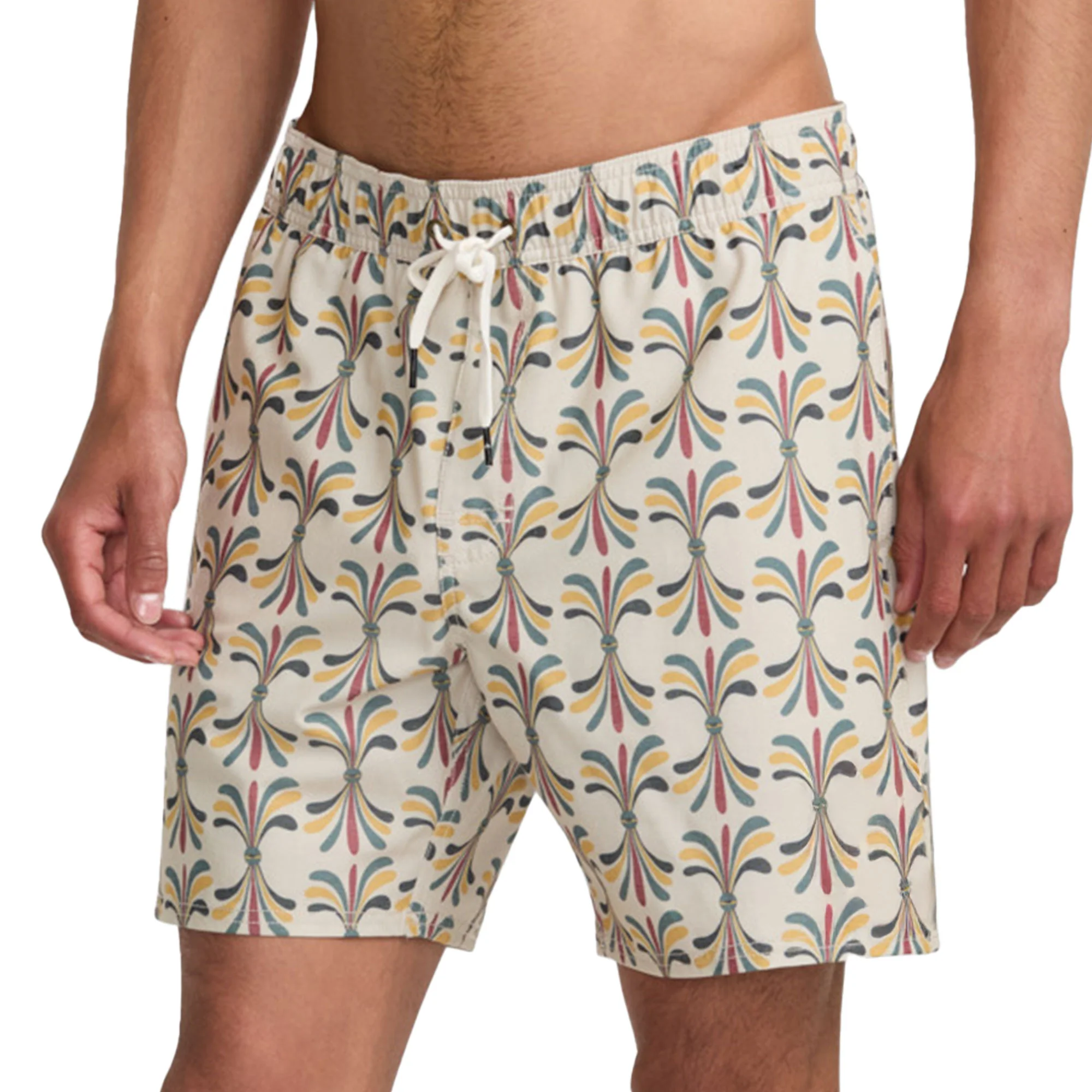 RVCA Lauryn Alvarez Eye Floral Elastic Short Light Khaki