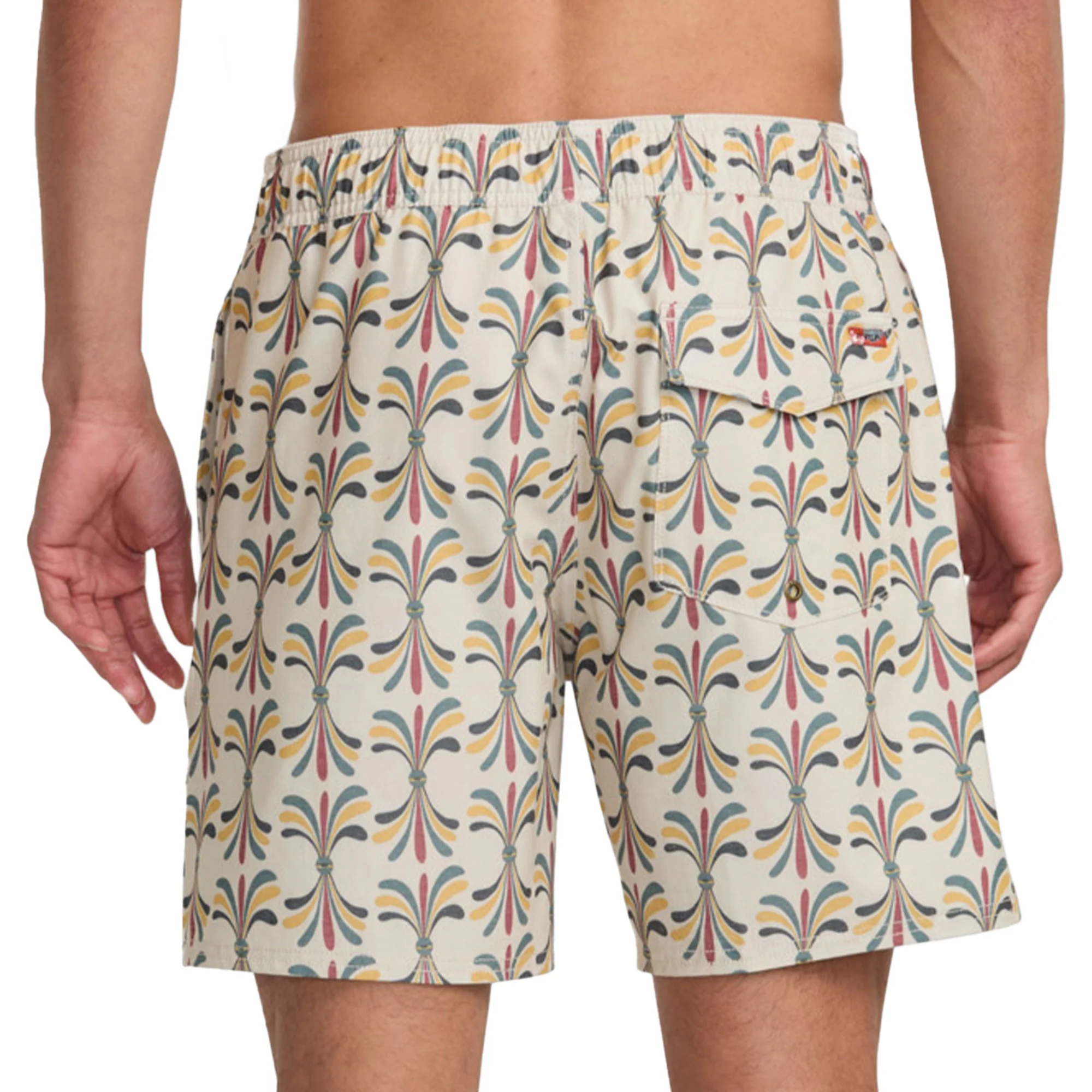 RVCA Lauryn Alvarez Eye Floral Elastic Short Light Khaki - Image 2
