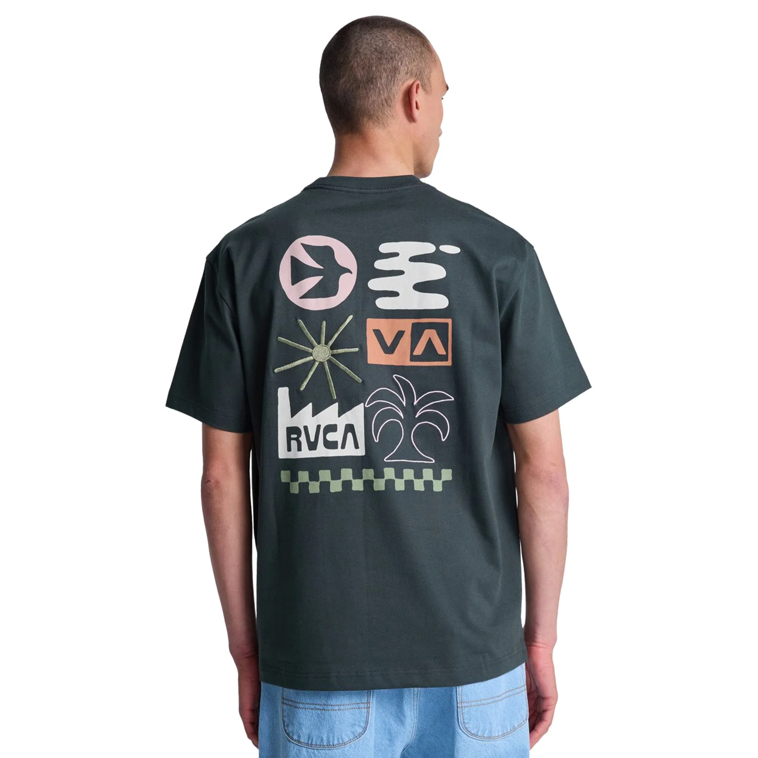 RVCA Mirage T-Shirt Pirate Black - Image 3