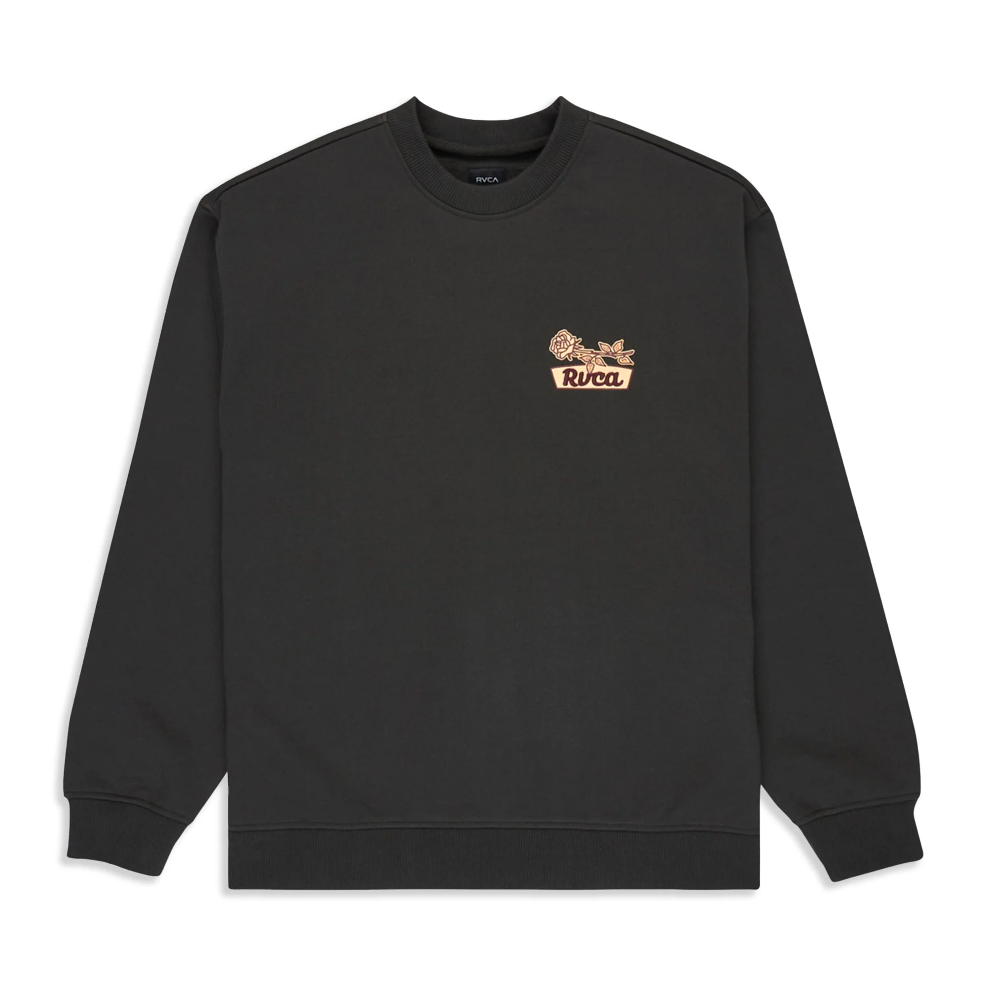 RVCA Rose Sign Crew Pirate Black - Image 2