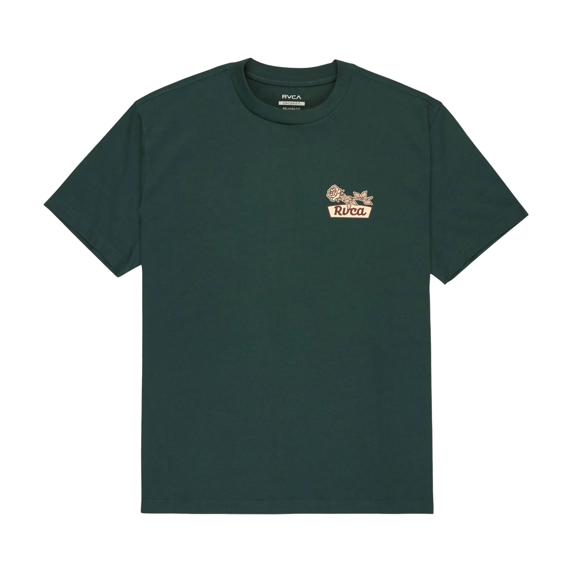 RVCA Rose Sign T-Shirt Hunter Green - Image 2