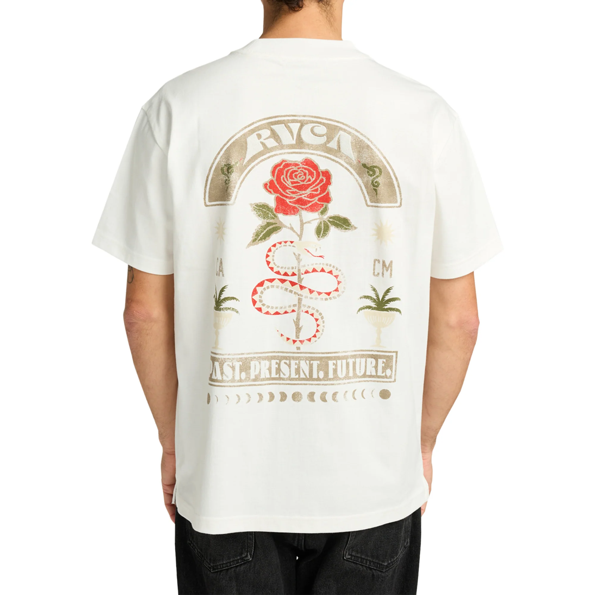 RVCA Roses Poster T-Shirt Salt - Image 3