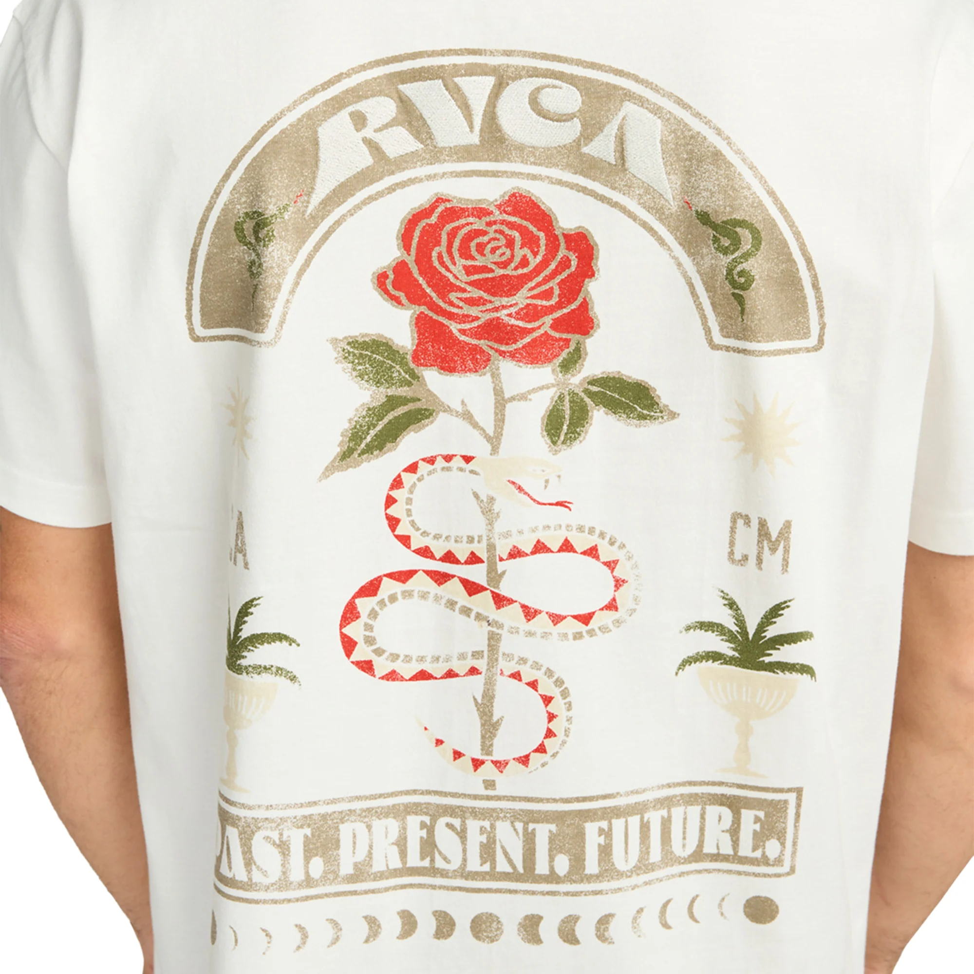 RVCA Roses Poster T-Shirt Salt - Image 4