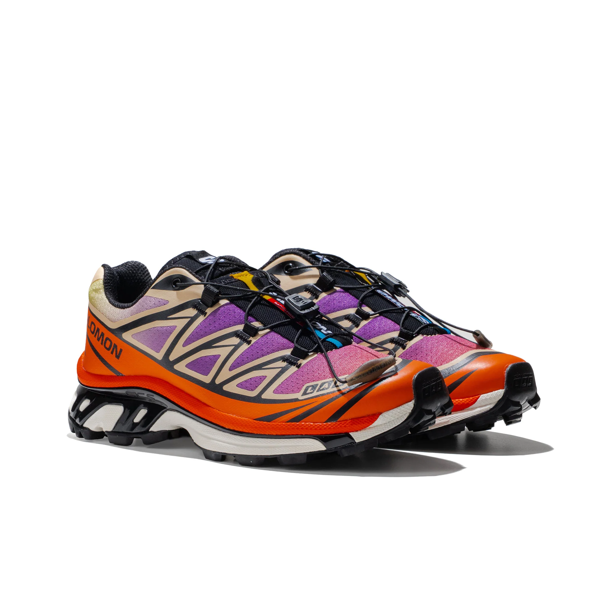 Salomon XT-6 Black/Almond Cream/Dragon Fire - Image 3