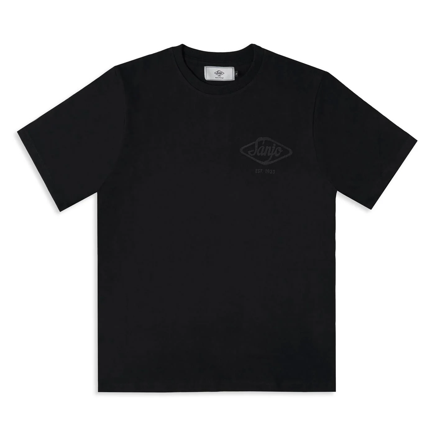 Sanjo Flocked Logo T-Shirt All Black