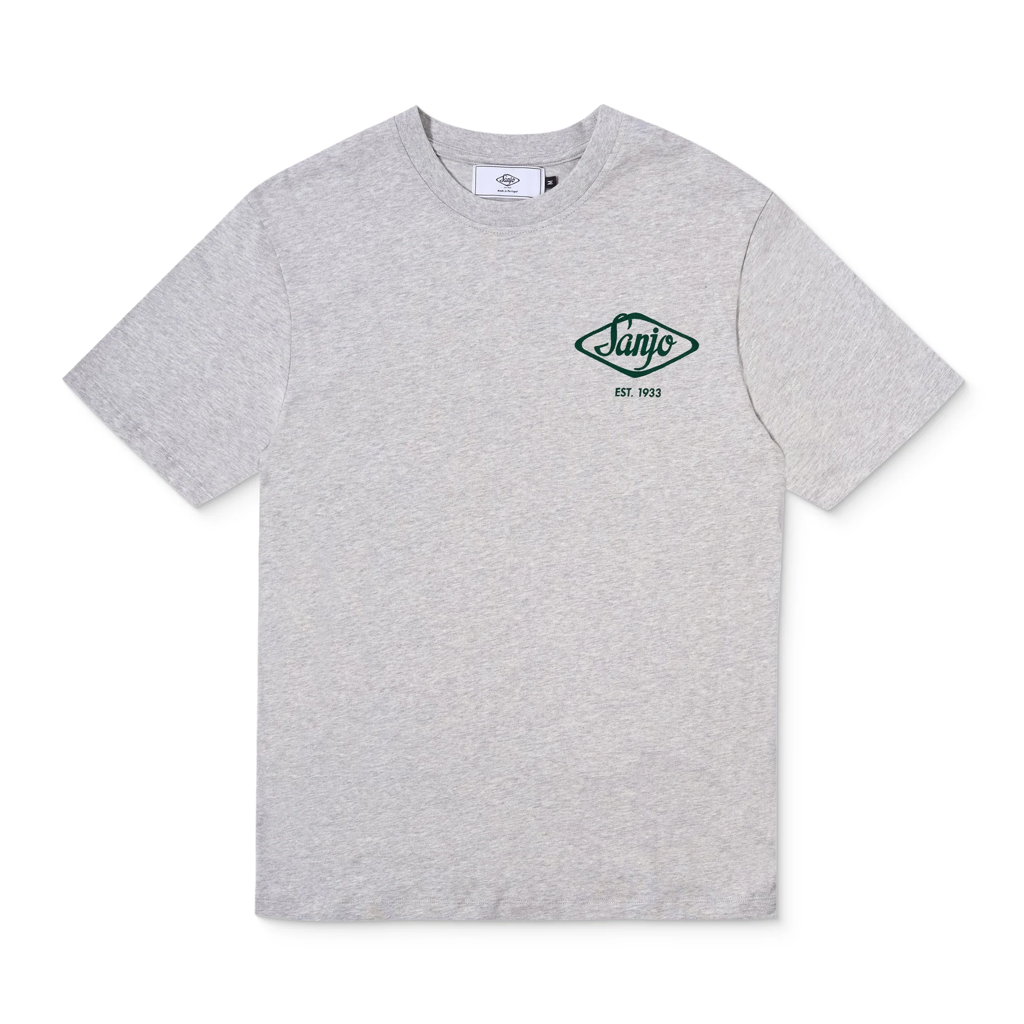 Sanjo Flocked Logo T-Shirt Grey