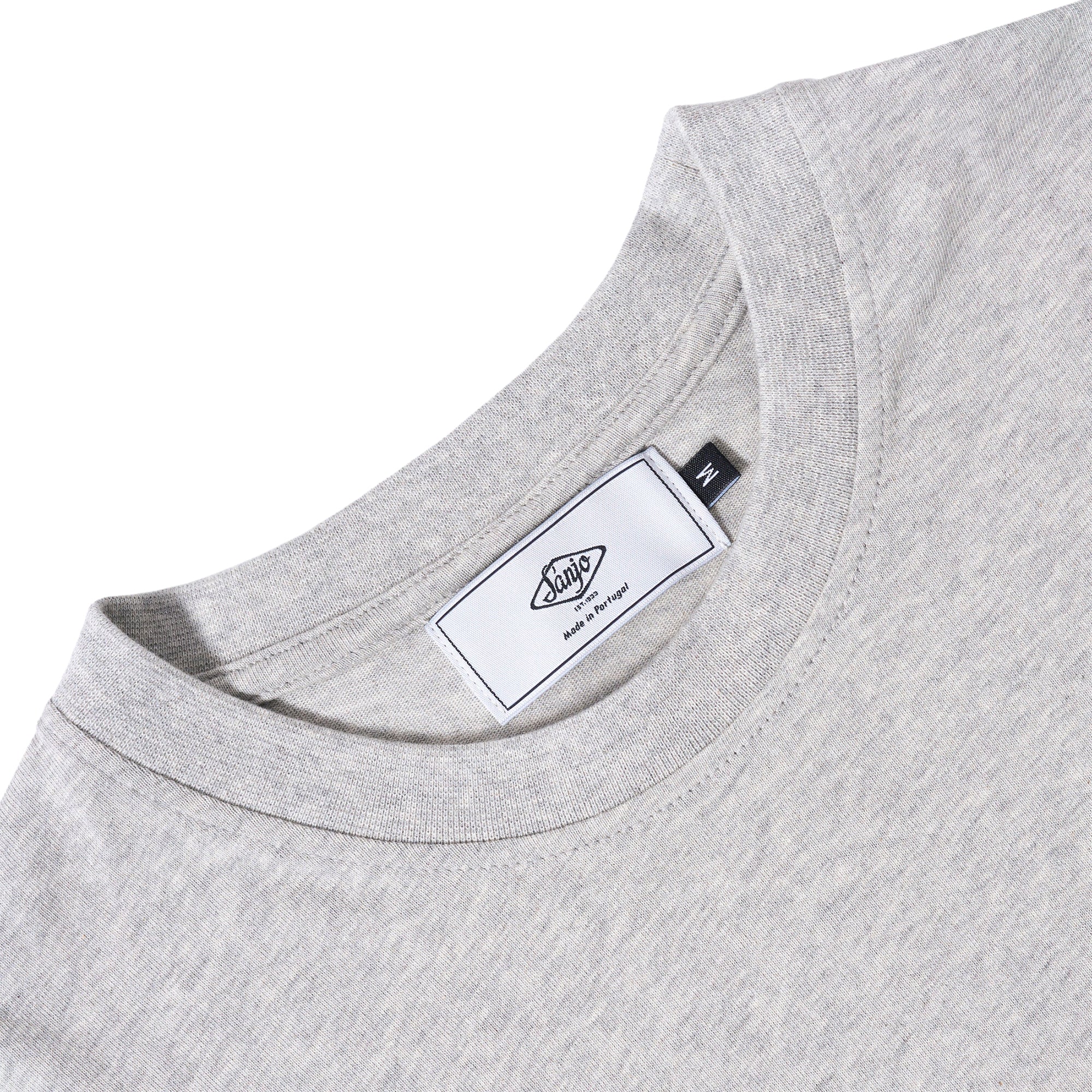 Sanjo Flocked Logo T-Shirt Grey - Image 2