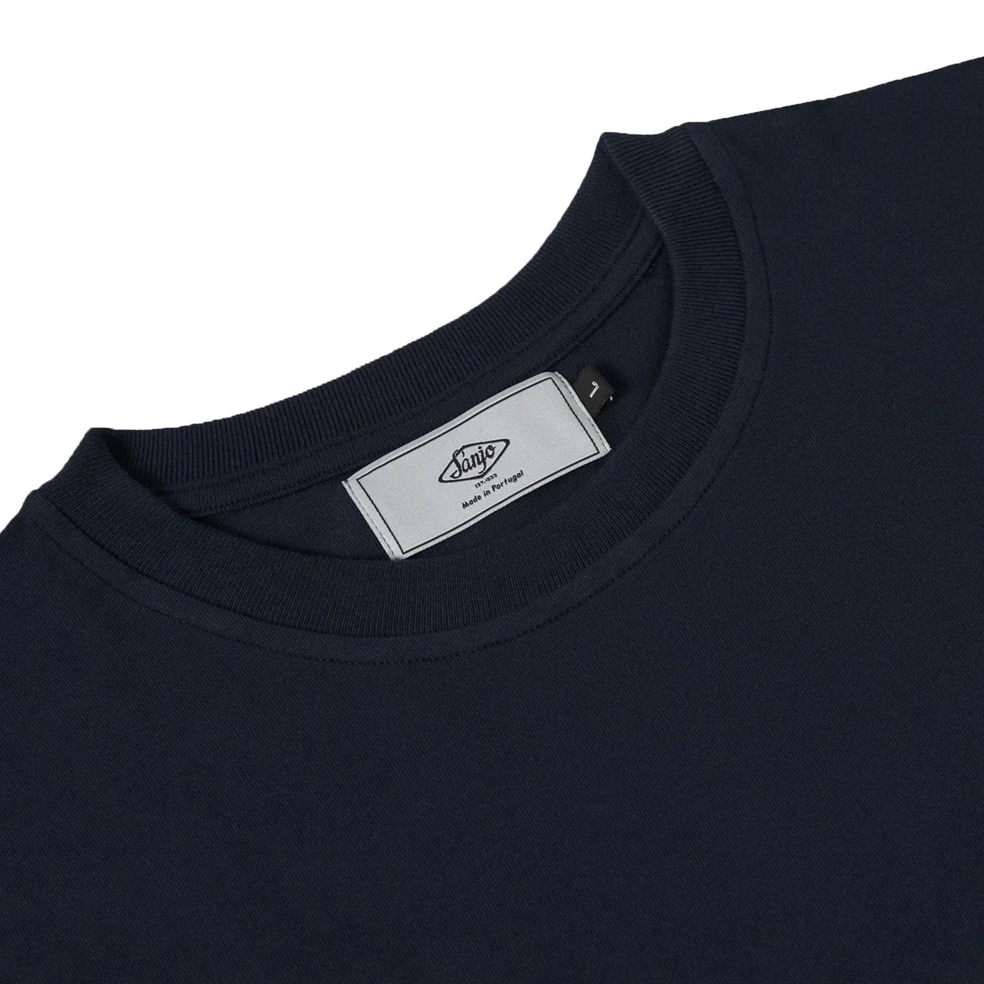 Sanjo Flocked Logo T-Shirt Navy - Image 2