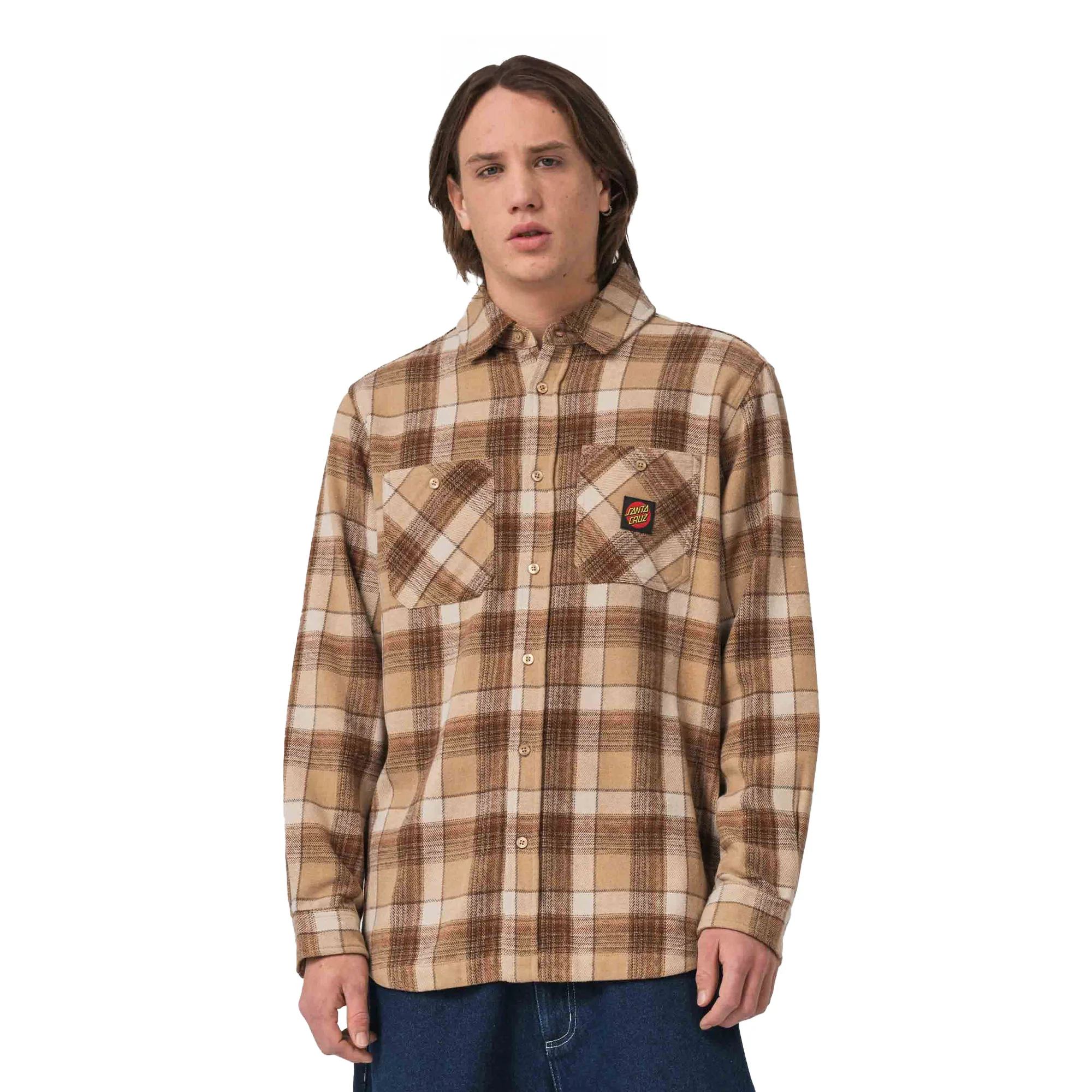 Santa Cruz Apex Shirt Brown Check