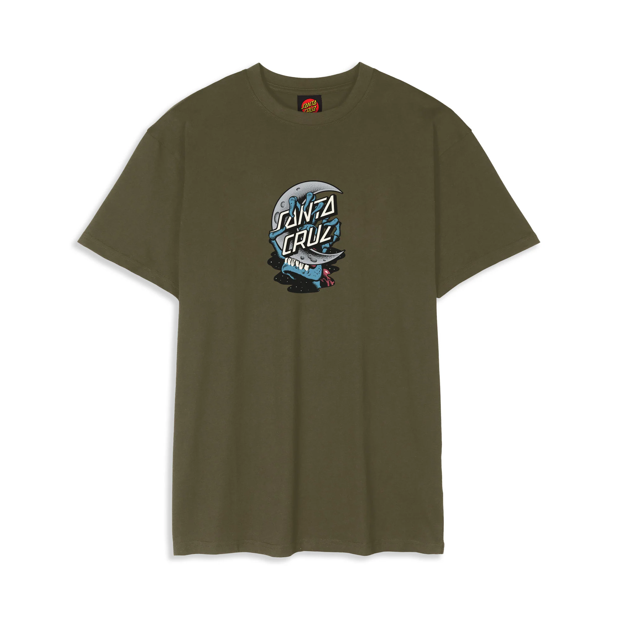 Santa Cruz Crescent Bone Hand T-Shirt Uniform Green