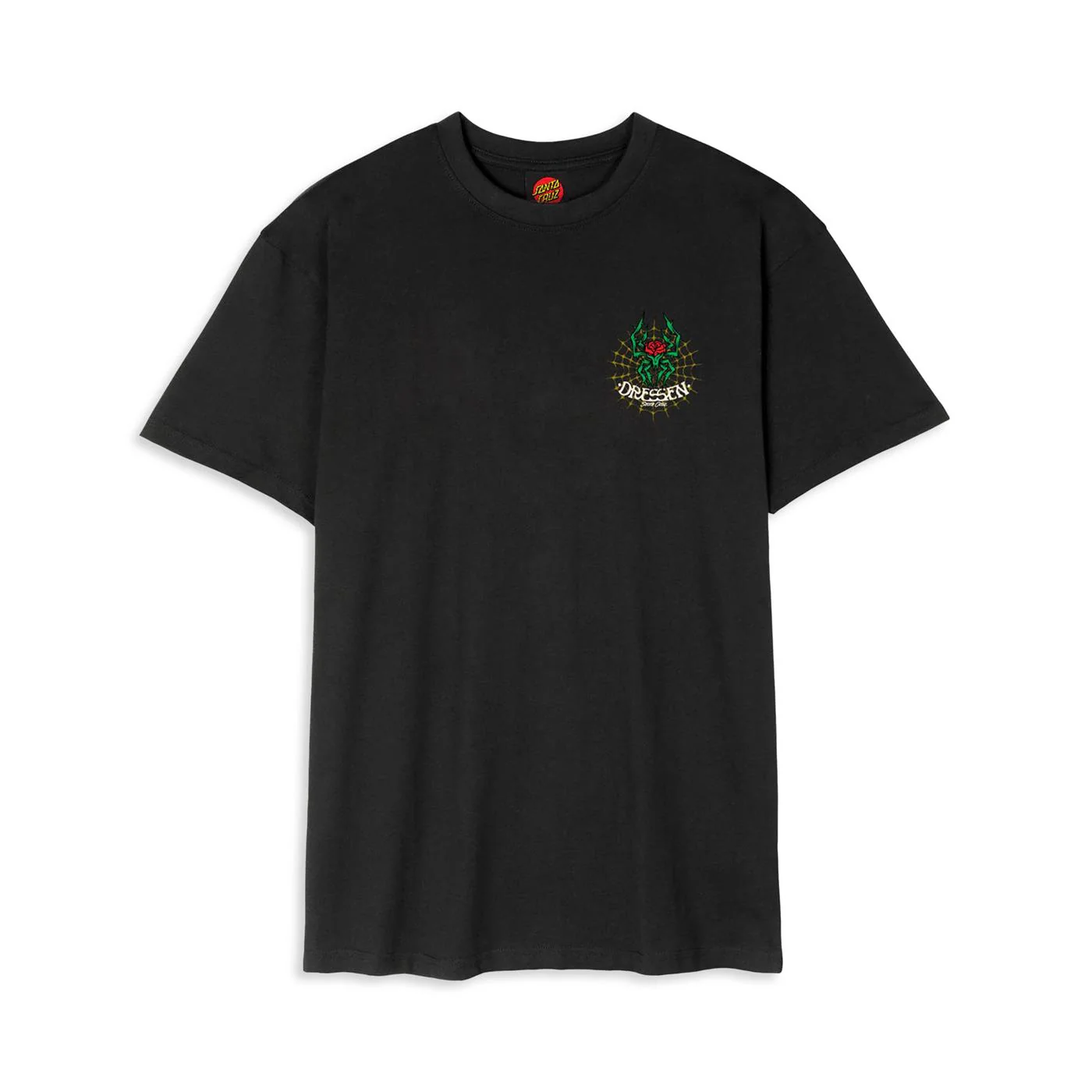 Santa Cruz Dressen Rose Cross 2 T-Shirt Black - Image 2