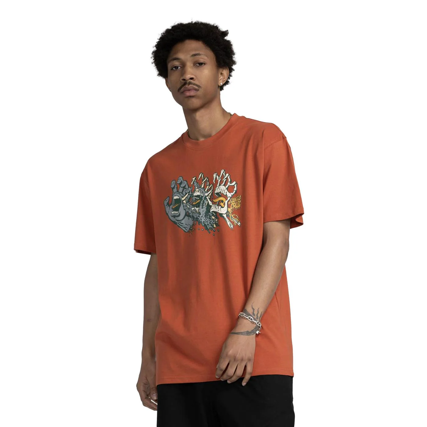 Santa Cruz Evolved Hand Front T-Shirt Baked Clay