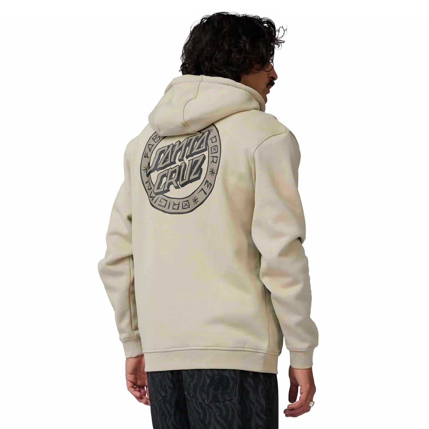 Santa Cruz Loco Dot Hoodie Stone Grey - Image 2