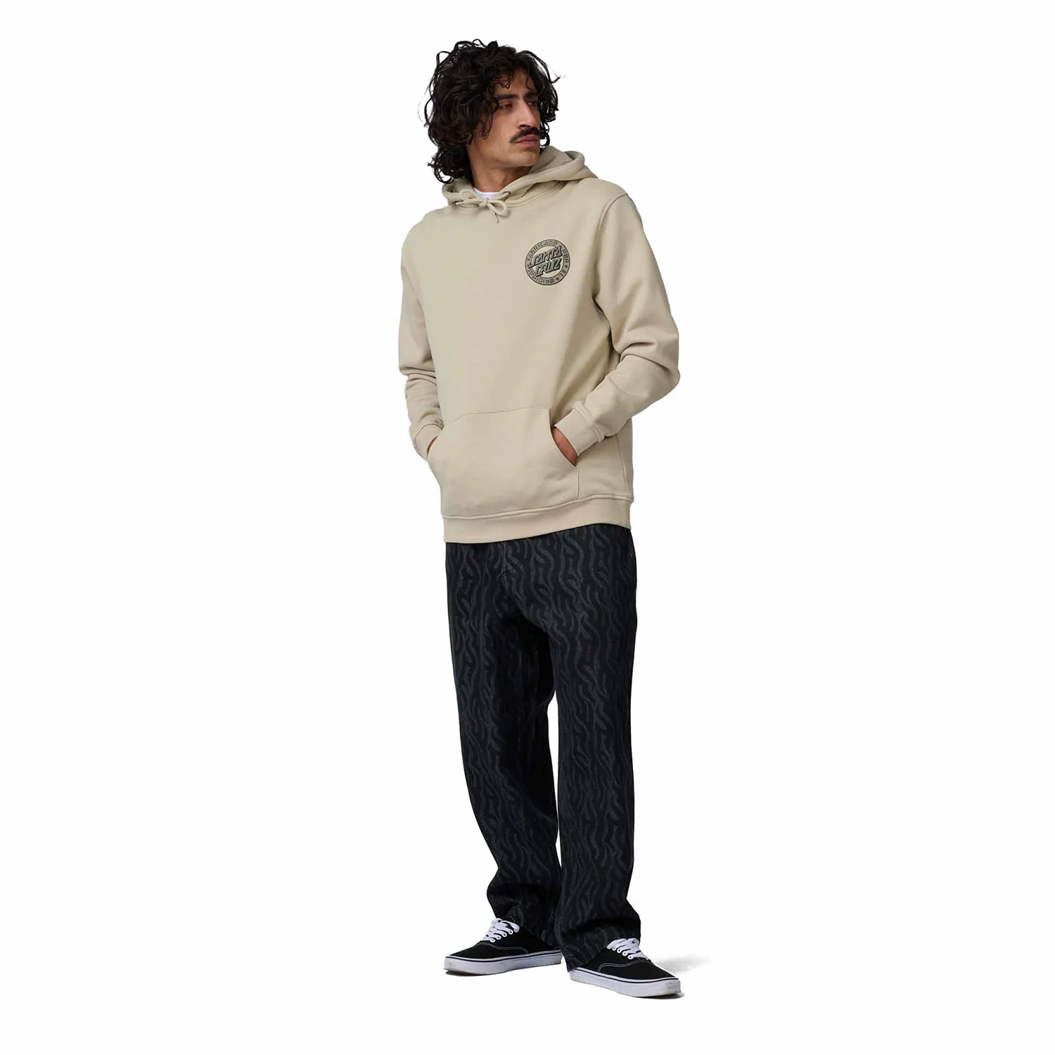 Santa Cruz Loco Dot Hoodie Stone Grey - Image 4