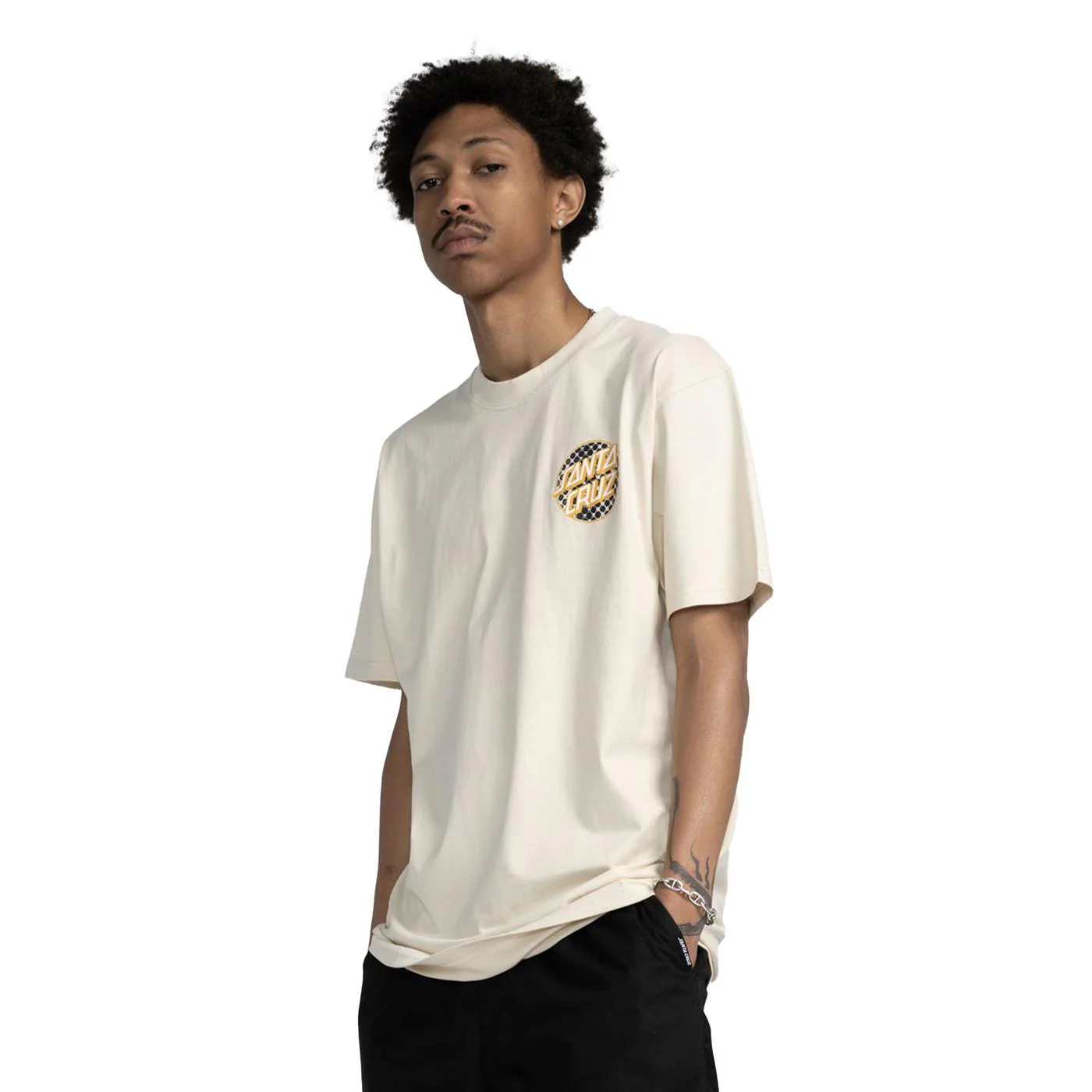 Santa Cruz Meyer Freestyle Dot T-Shirt Chalk - Image 2