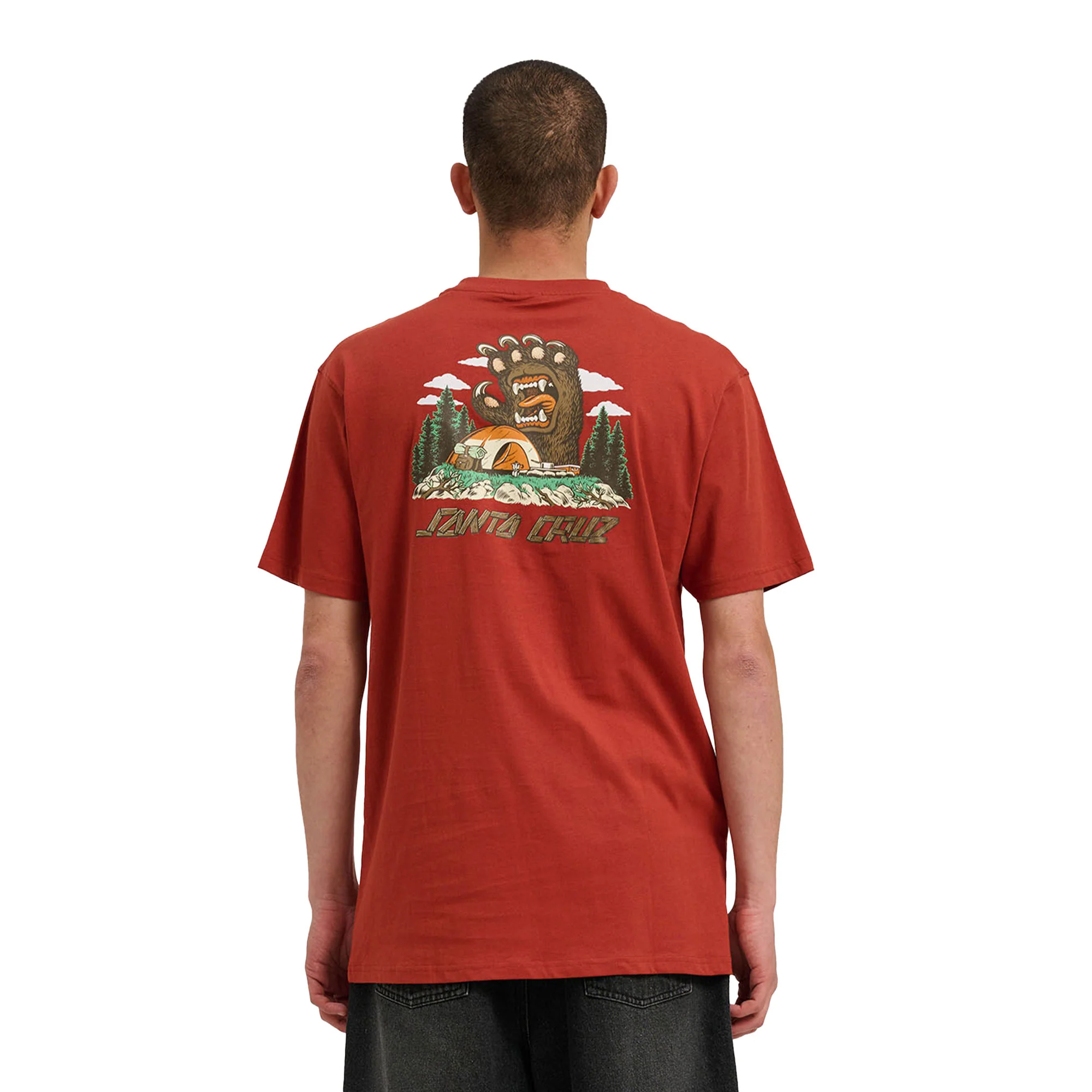 Santa Cruz Screaming Grizzly T-Shirt Dark Rust