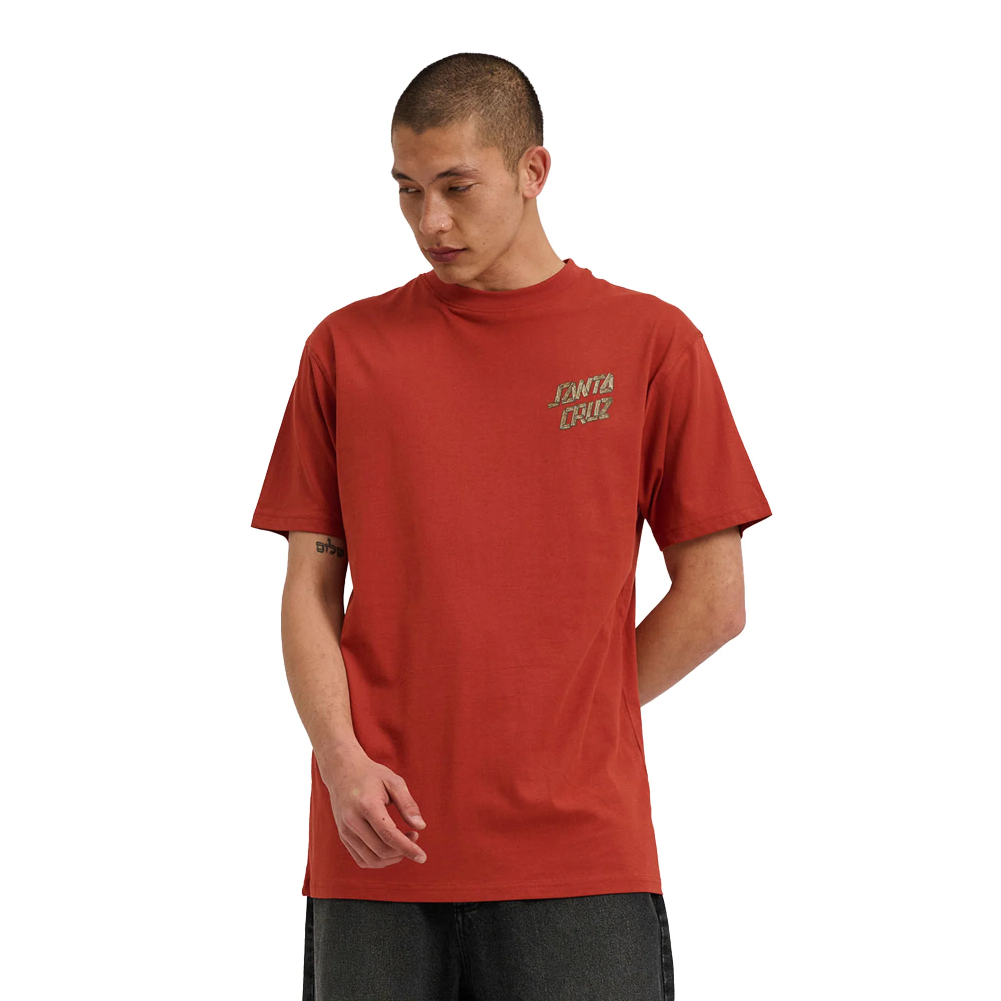 Santa Cruz Screaming Grizzly T-Shirt Dark Rust - Image 2