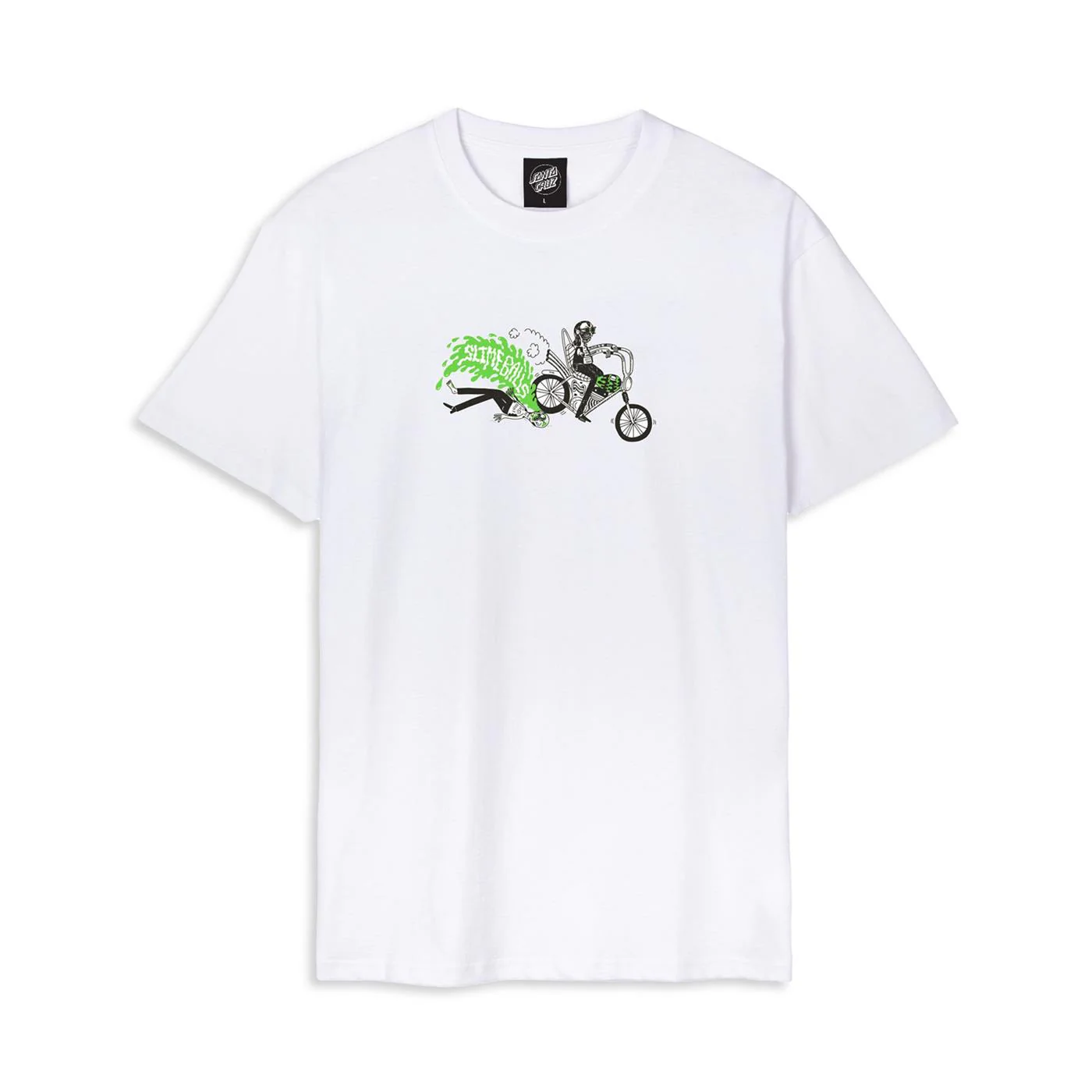 Santa Cruz Slime Balls Scene Report T-Shirt White - Image 2