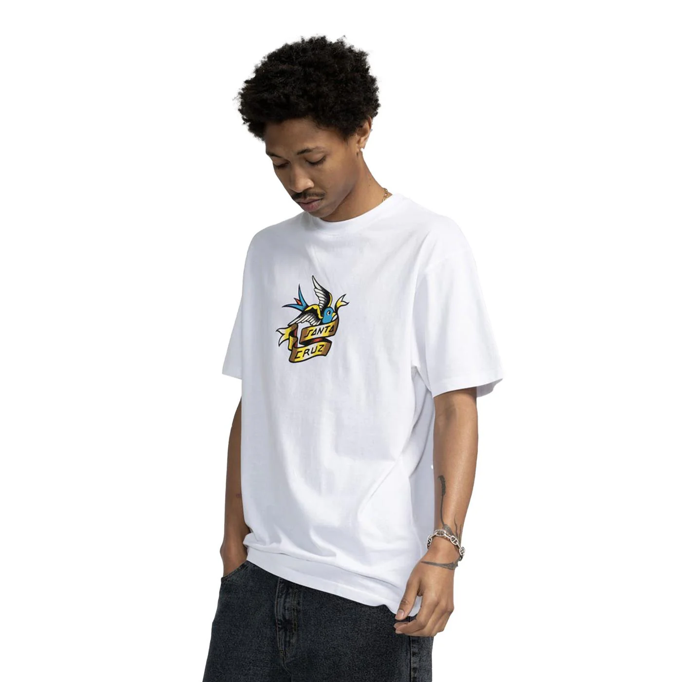 Santa Cruz Sommer Sparrow Front T-Shirt White