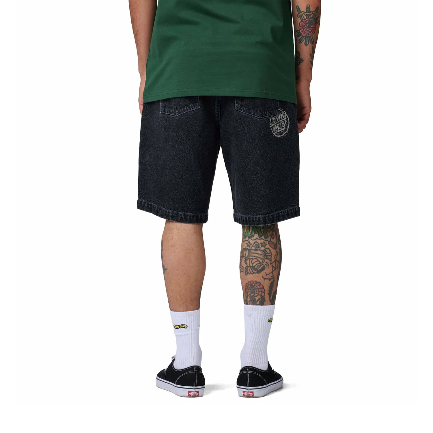 Santa Cruz Stamped Big Shorts Black - Image 2