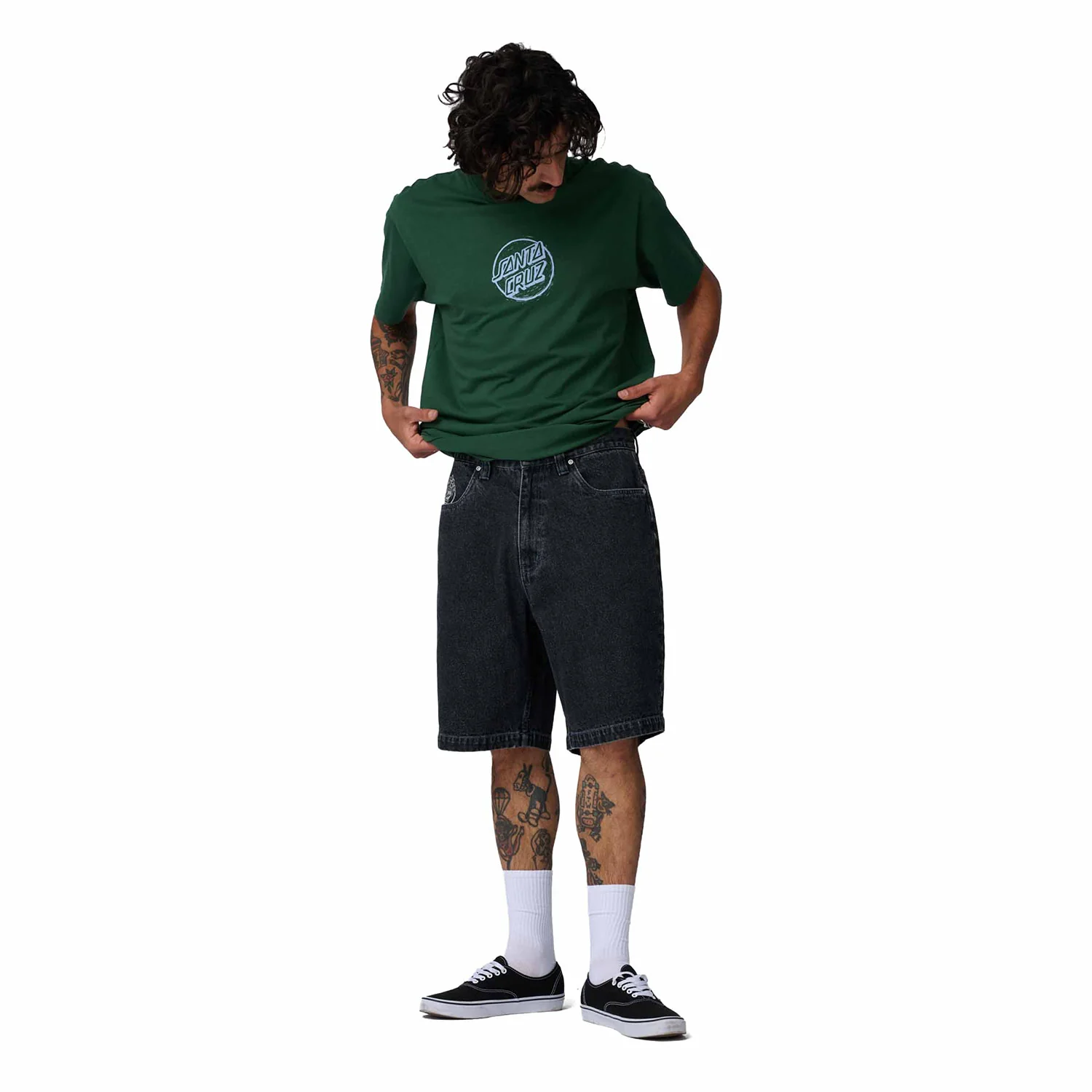 Santa Cruz Stamped Big Shorts Black - Image 4
