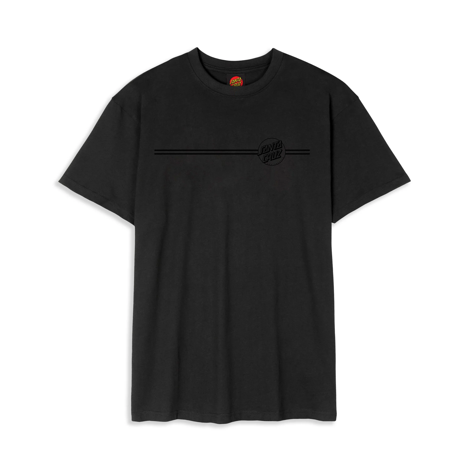 Santa Cruz Tonal Opus Dot Stripe T-Shirt Black - Image 2