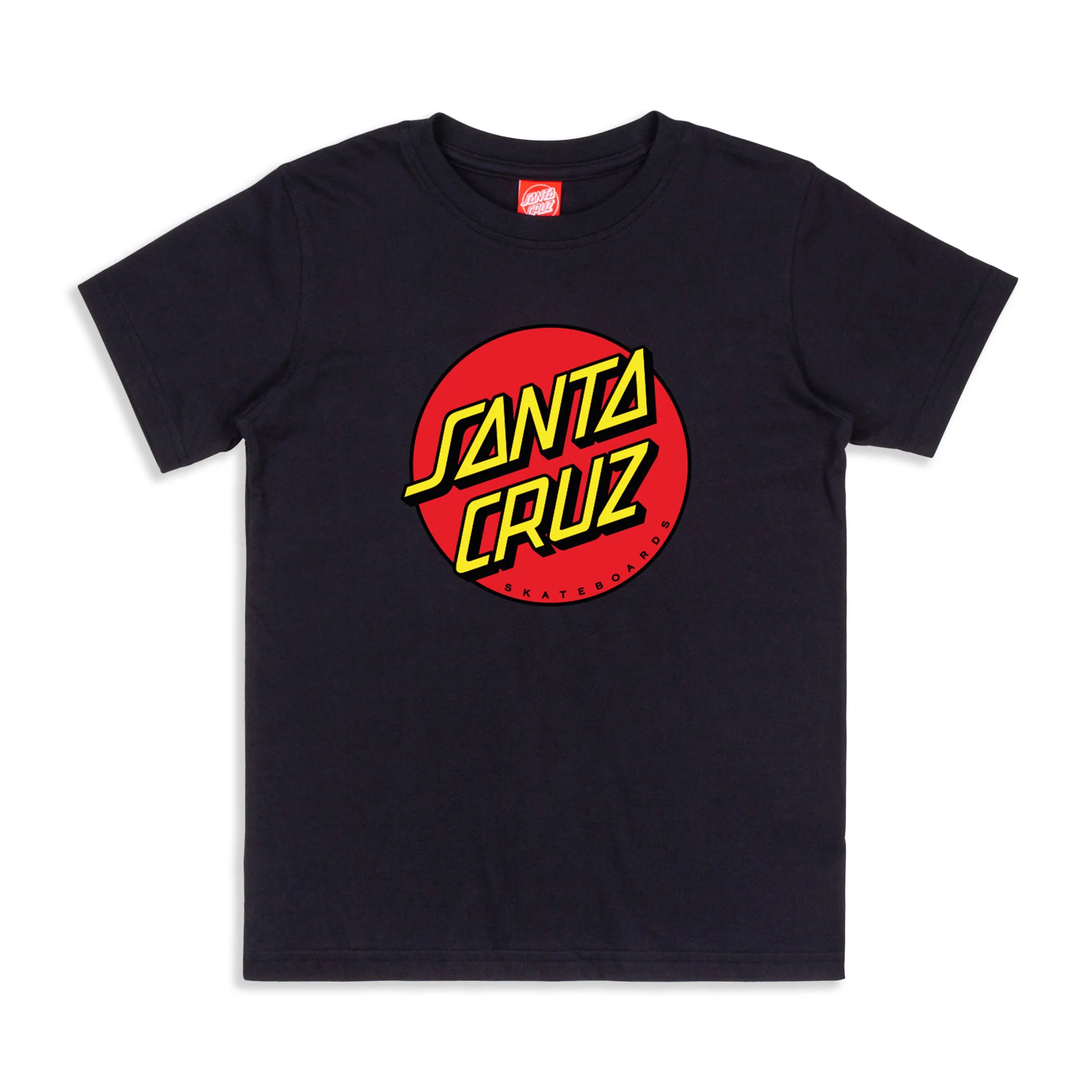 Santa Cruz Youth Classic Dot Tee Black