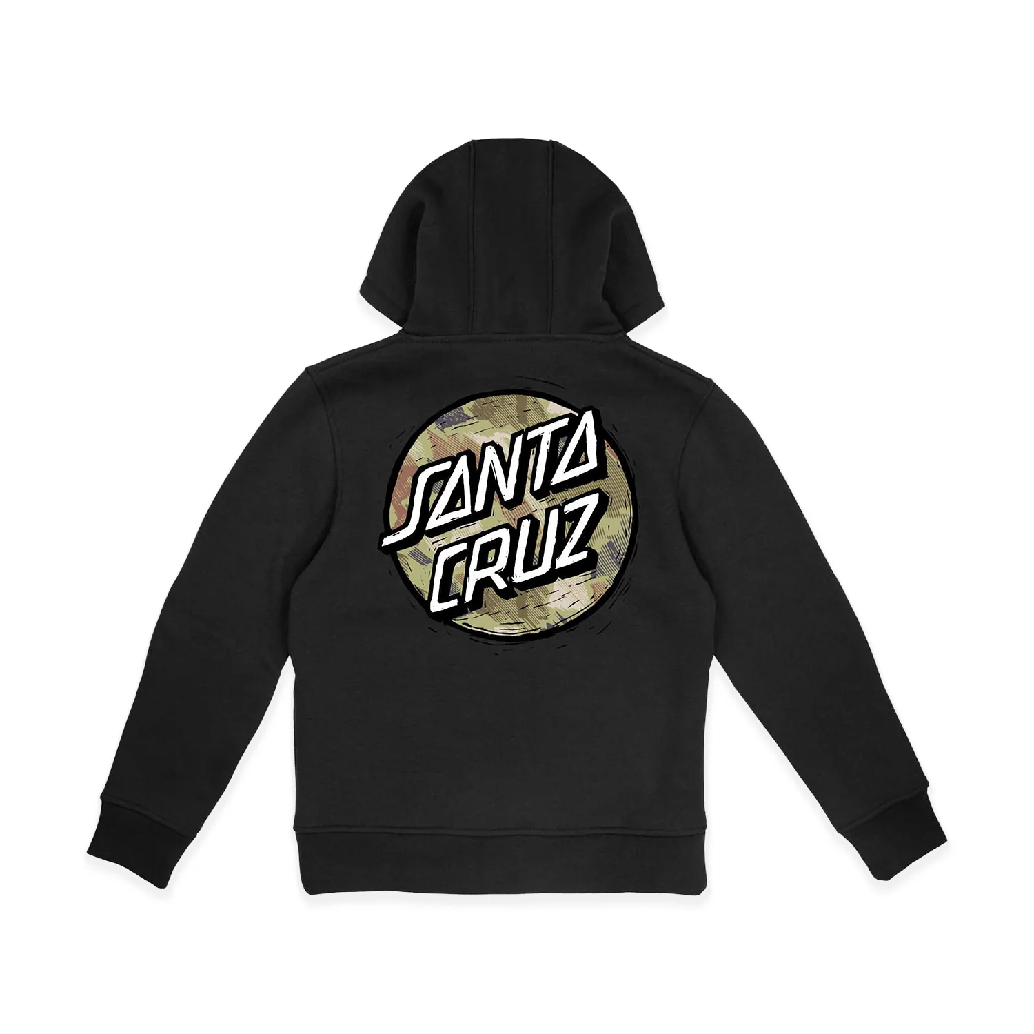 Santa Cruz Youth Stamped Opus Camo Hoodie Black - Image 2