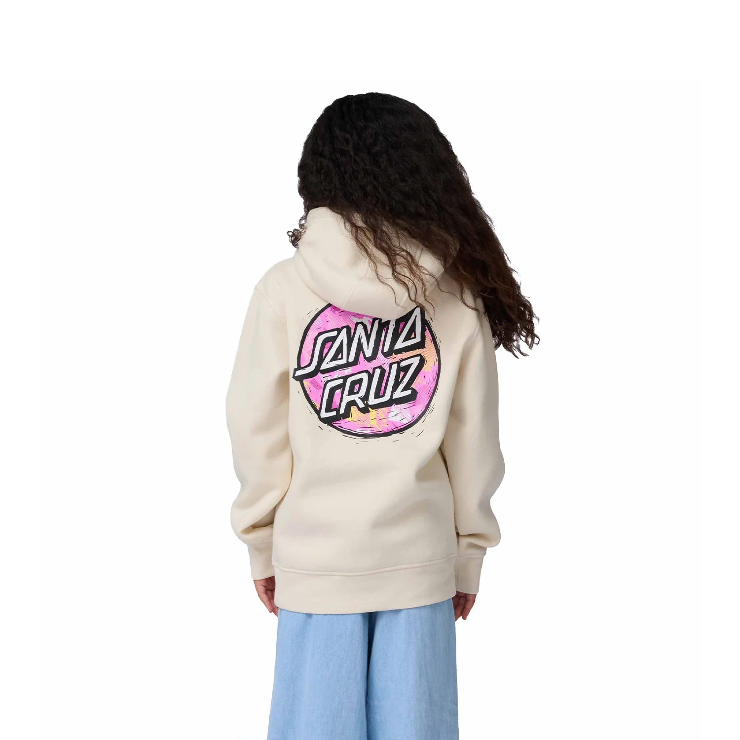 Santa Cruz Youth Stamped Opus Camo Hoodie Chalk - Image 2