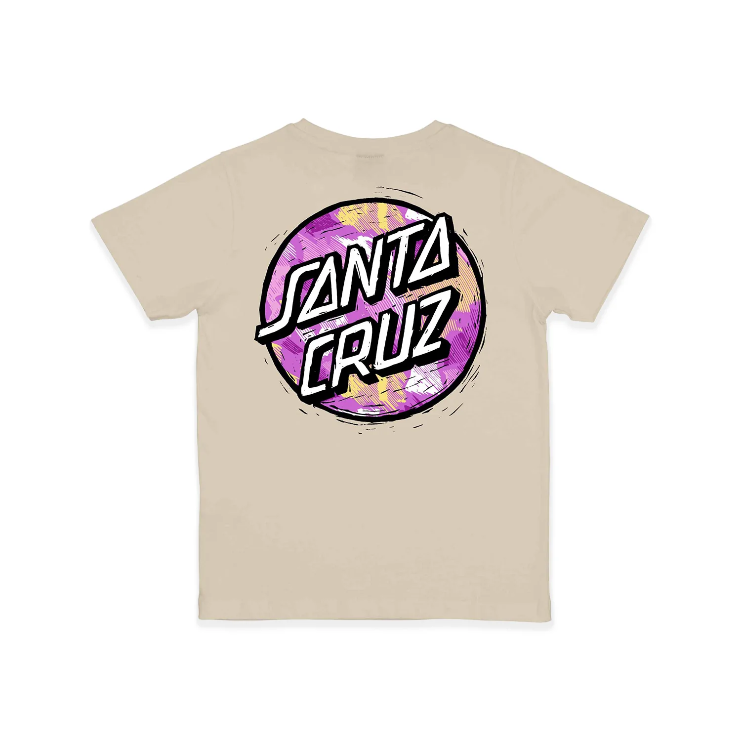 Santa Cruz Youth Stamped Opus Camo Tee Chalk