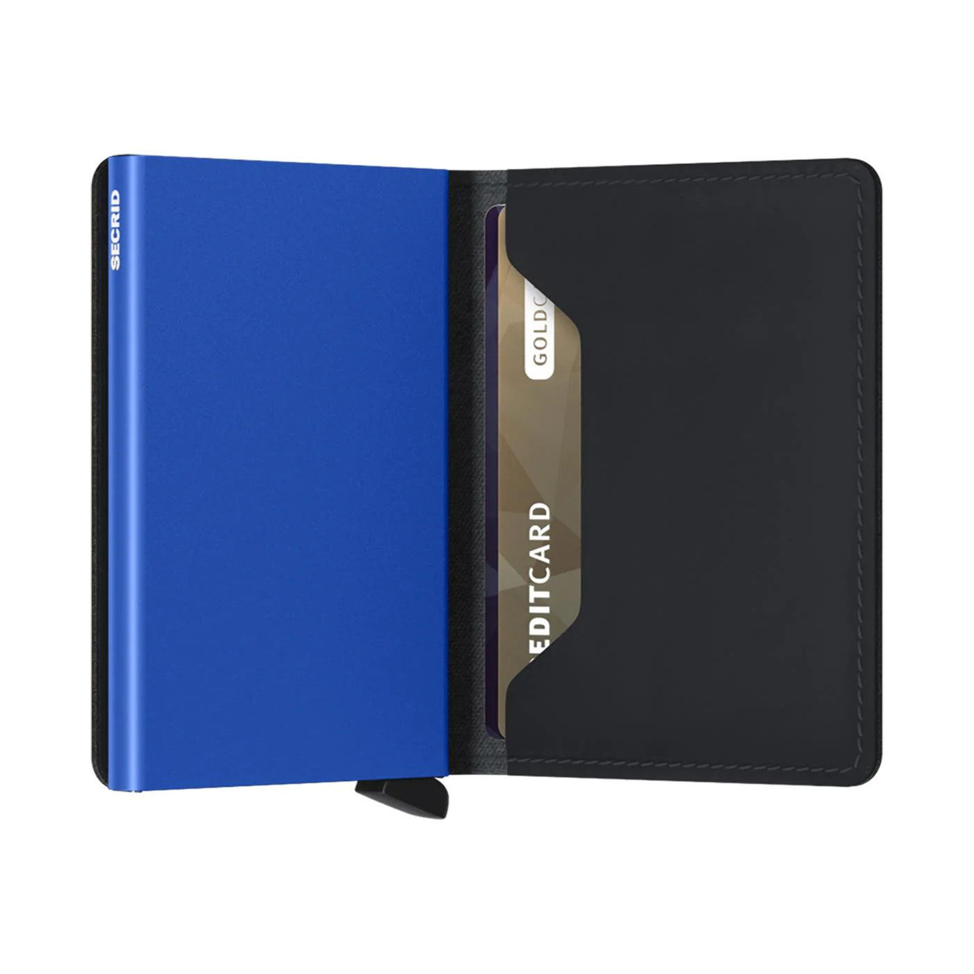 Secrid Miniwallet Matte Black & Blue - Image 3